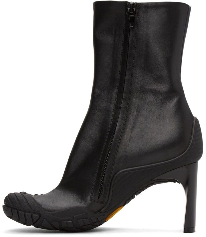 Leather Vibram Five Fingers Heeled Sock Boots