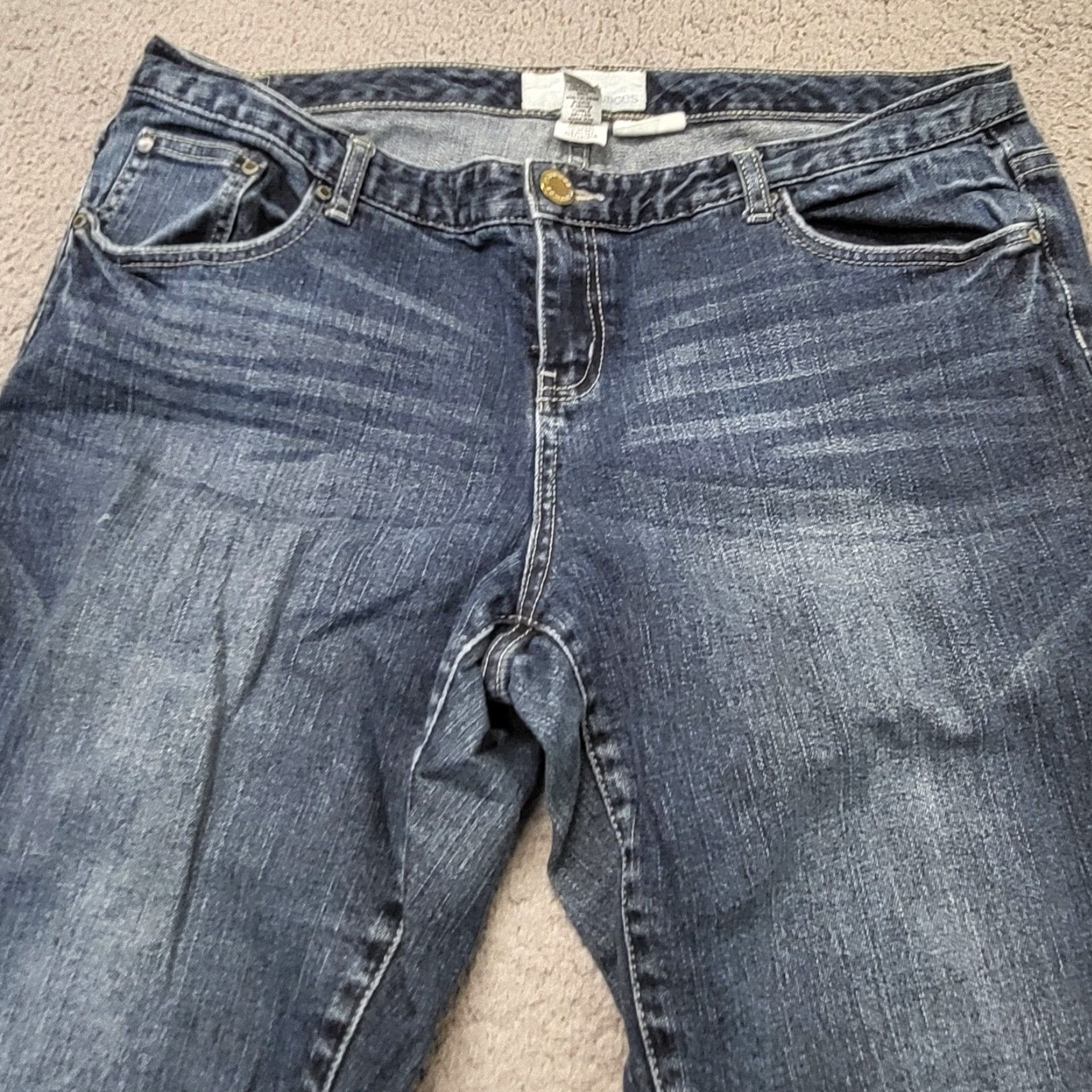 Vintage Maurices Alayna Skinny Jeans Womens 13/14 Regular Blue Denim 36x31 Belt Loops 5-Pocket Design Logo Zipper Button Size 34" / US 12 / IT 48 - 5 Thumbnail