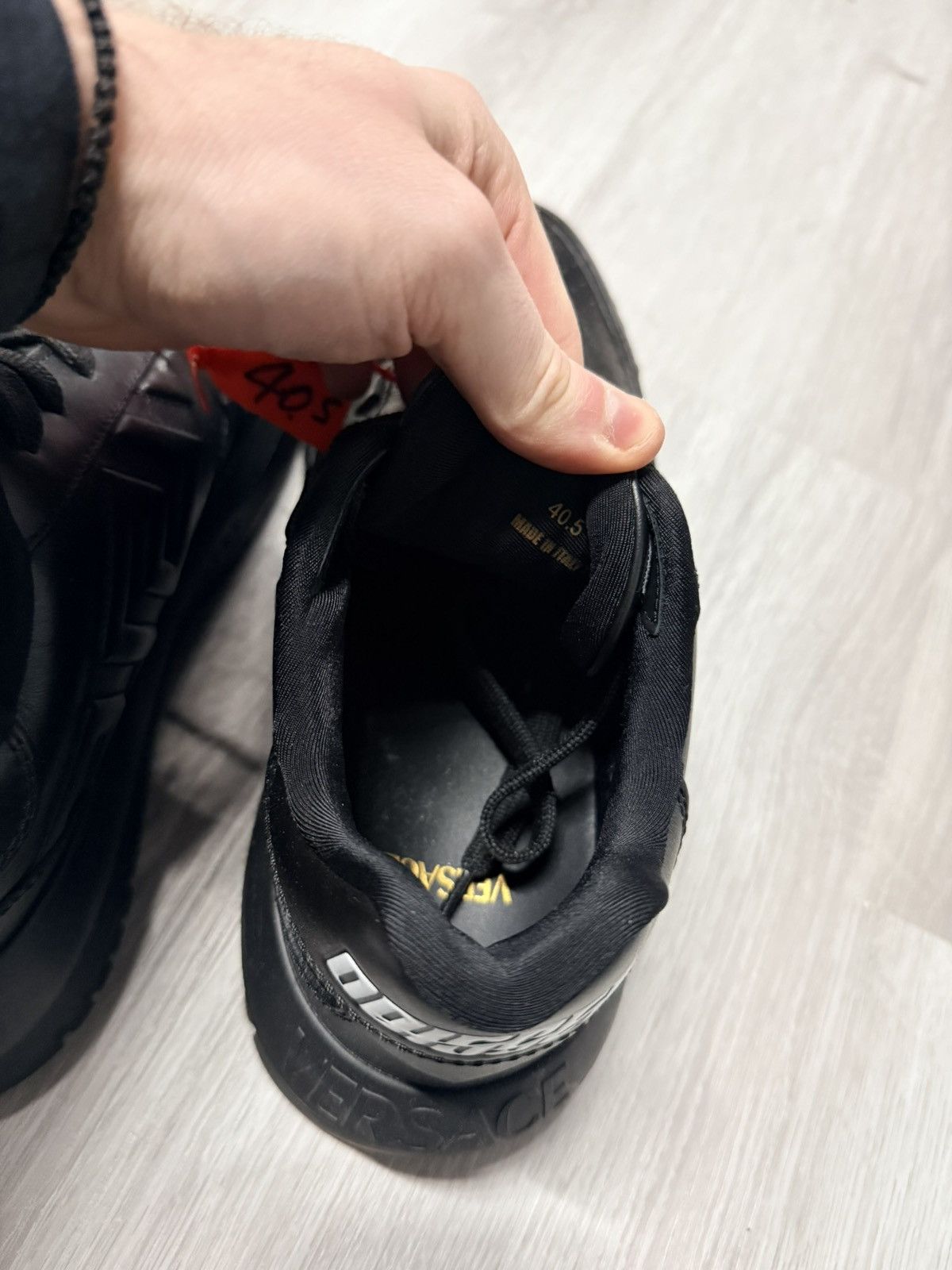 Versace Versace Greca Black Sneaker Size US 7.5 / EU 40-41 - 4 Thumbnail
