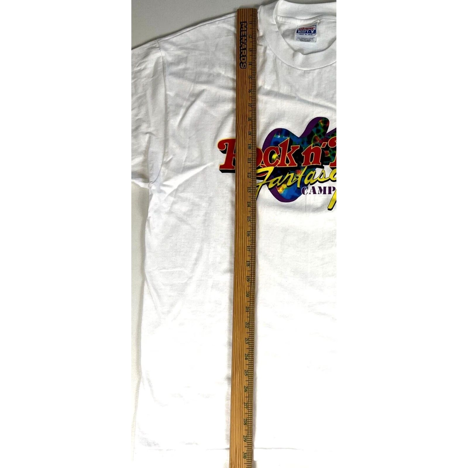 Hanes VINTAGE Hanes T-Shirt XL White Rock 90s Fantasy Camp Mens Womens Unisex Adults 90s Rock Vintage shirt graphic print Crew Neck Short Sleeve Cotton Size US XL / EU 56 / 4 - 7 Thumbnail