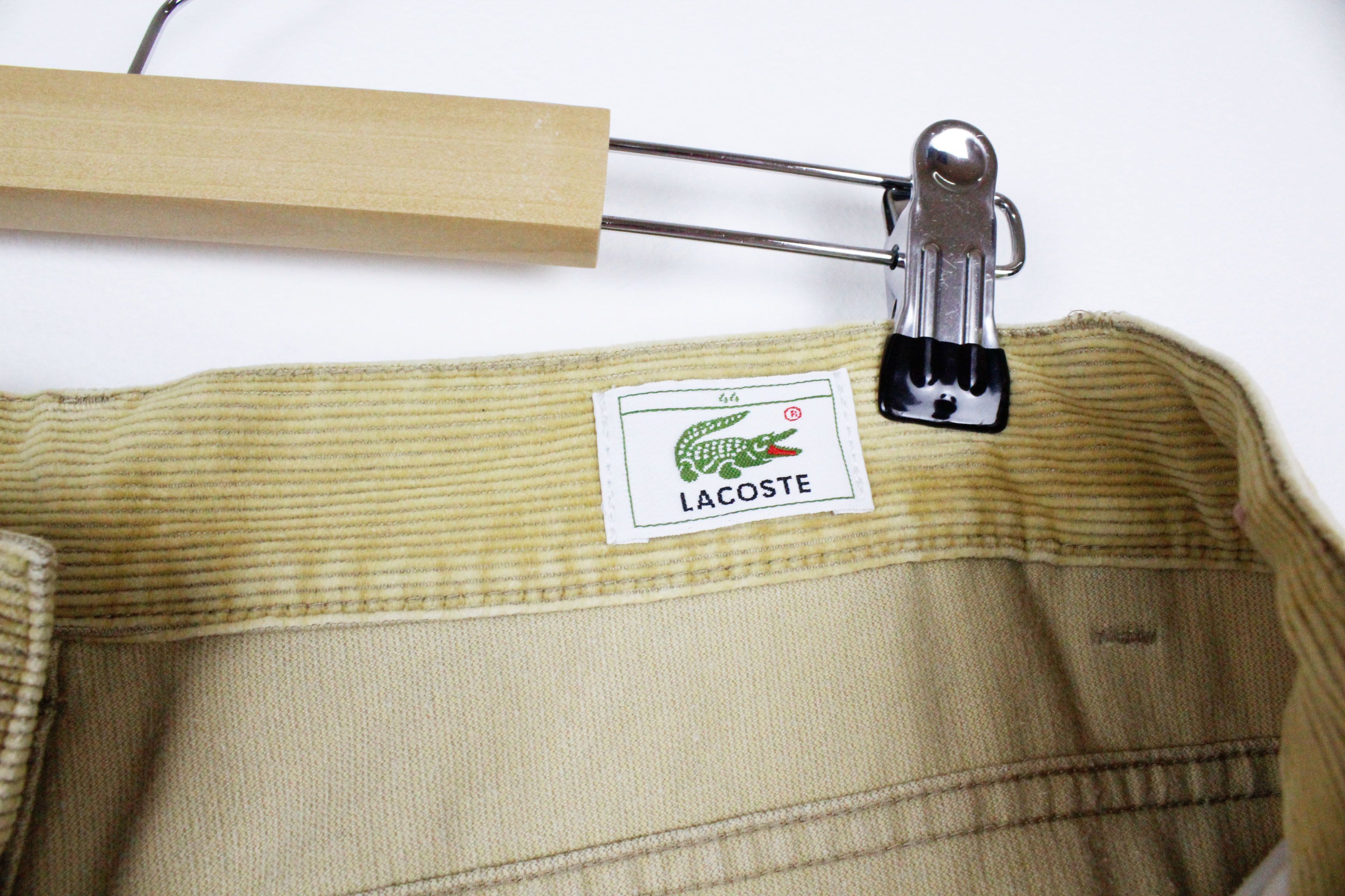 Lacoste × Vintage Vintage Lacoste Corduroy Velvet Beige Denim Jeans Pants Size US 34 / EU 50 - 7 Thumbnail