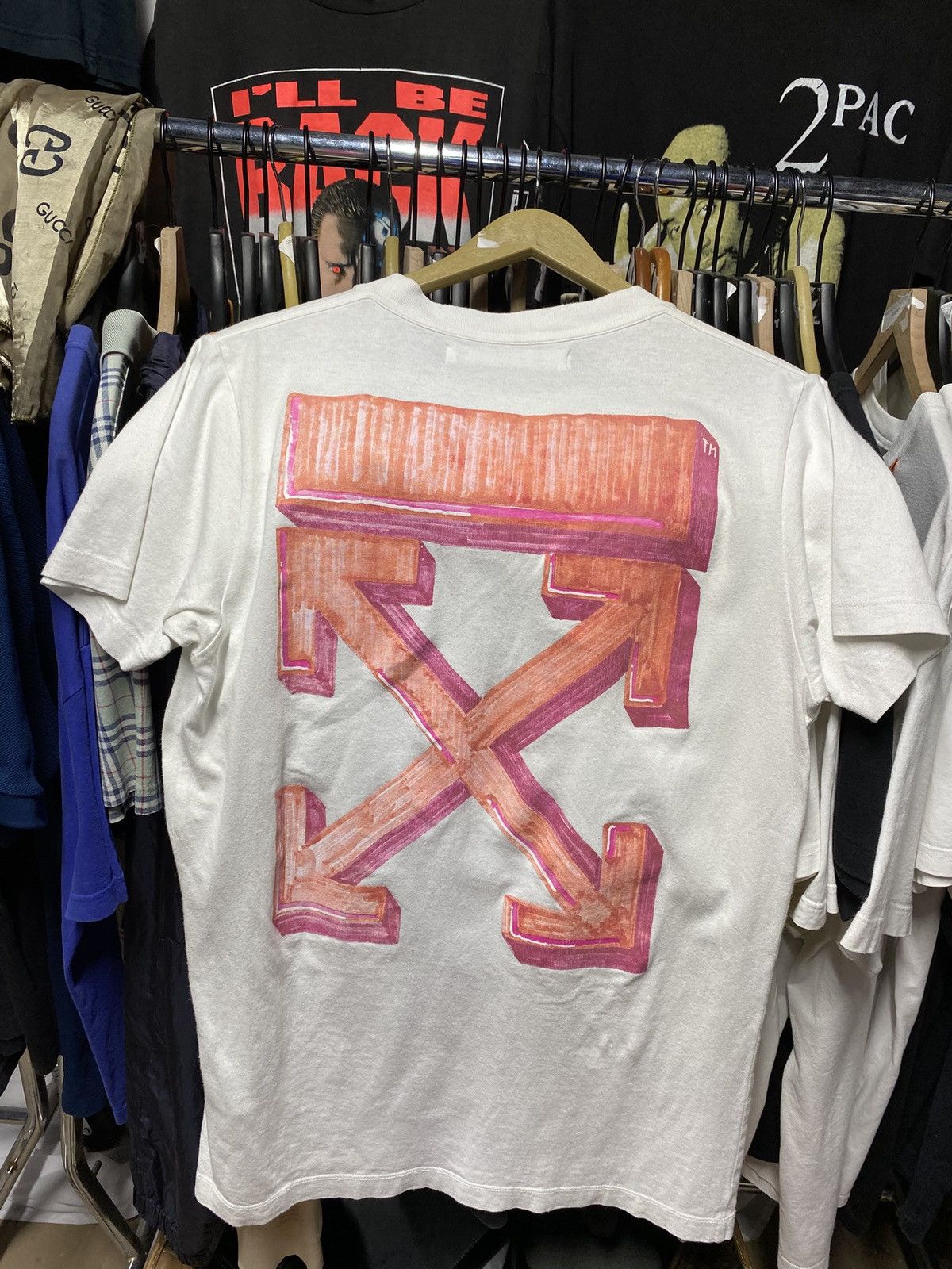 Off-White × Virgil Abloh Off-White Virgil Abloh Arrows White Tee Shirt Medium Size US M / EU 48-50 / 2 - 3 Thumbnail