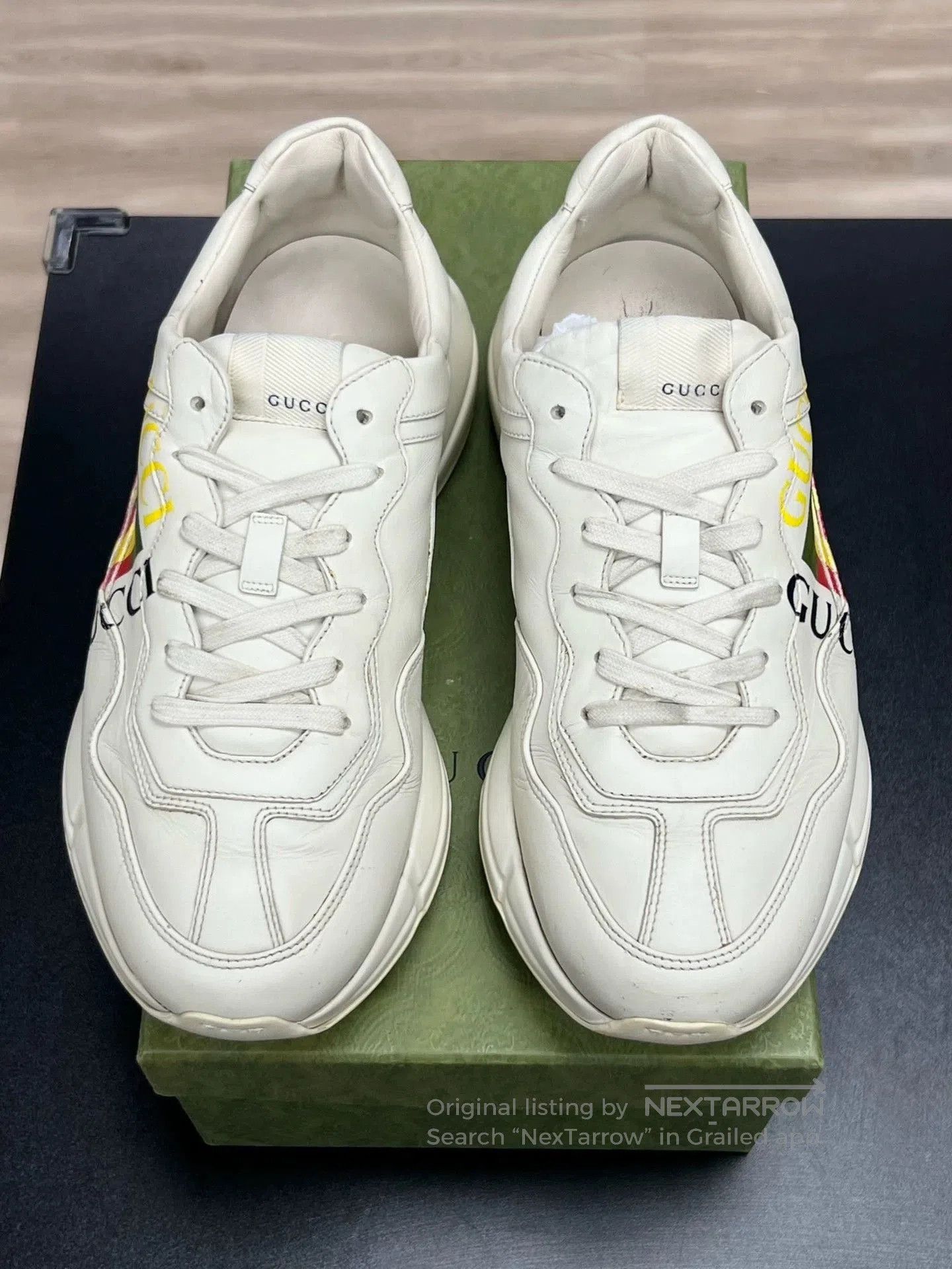 Gucci gucci rhyton dad sneakers with logo. Size US 10 / EU 43 - 3 Thumbnail