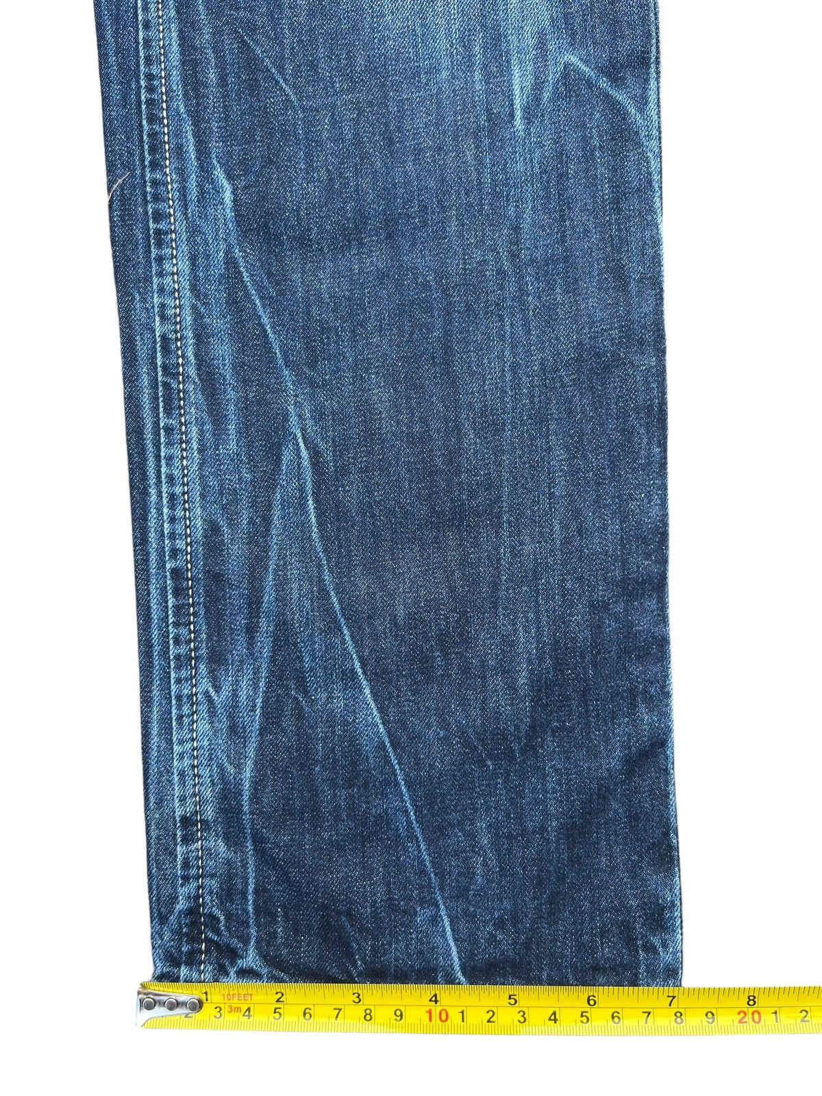 Diesel Vintage Diesel Destroy Buttonfly Blue Washed Straight Jeans Size US 31 - 18 Thumbnail