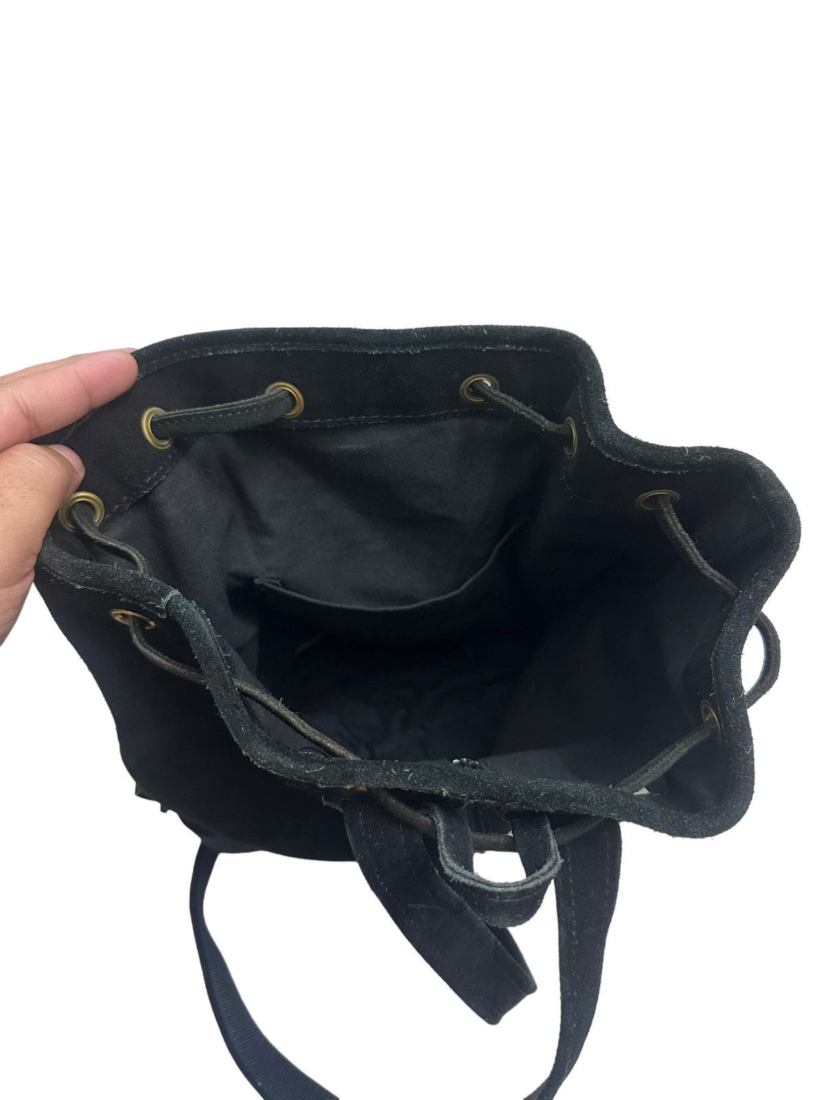 Genuine Leather × Japanese Brand Vintage SAC Leather Fringe Rucksack Backpack Size ONE SIZE - 7 Thumbnail
