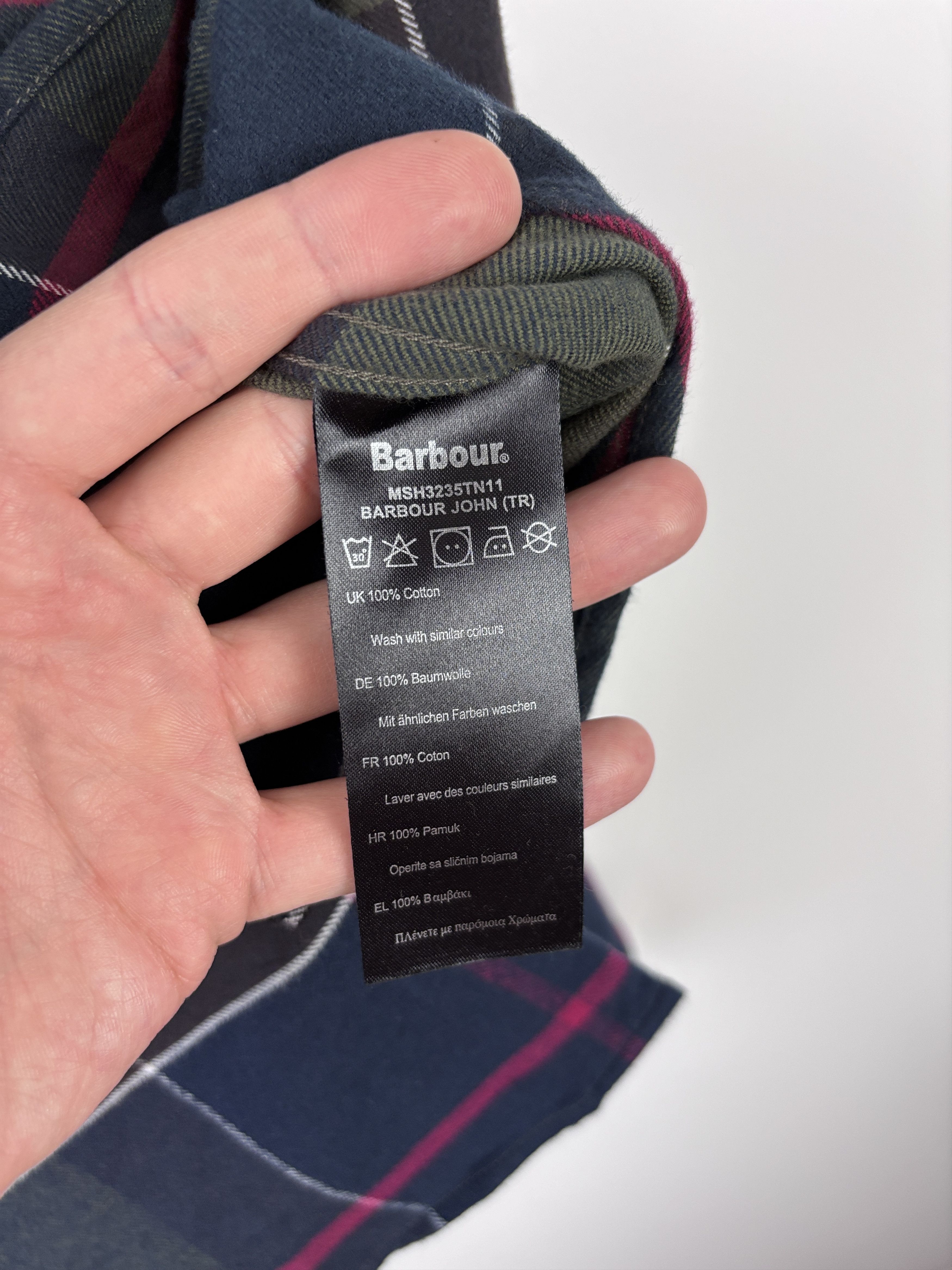 Barbour Barbour Flannel Button Down Plaid Shirt Tailored Fit Blue M Size US M / EU 48-50 / 2 - 8 Thumbnail