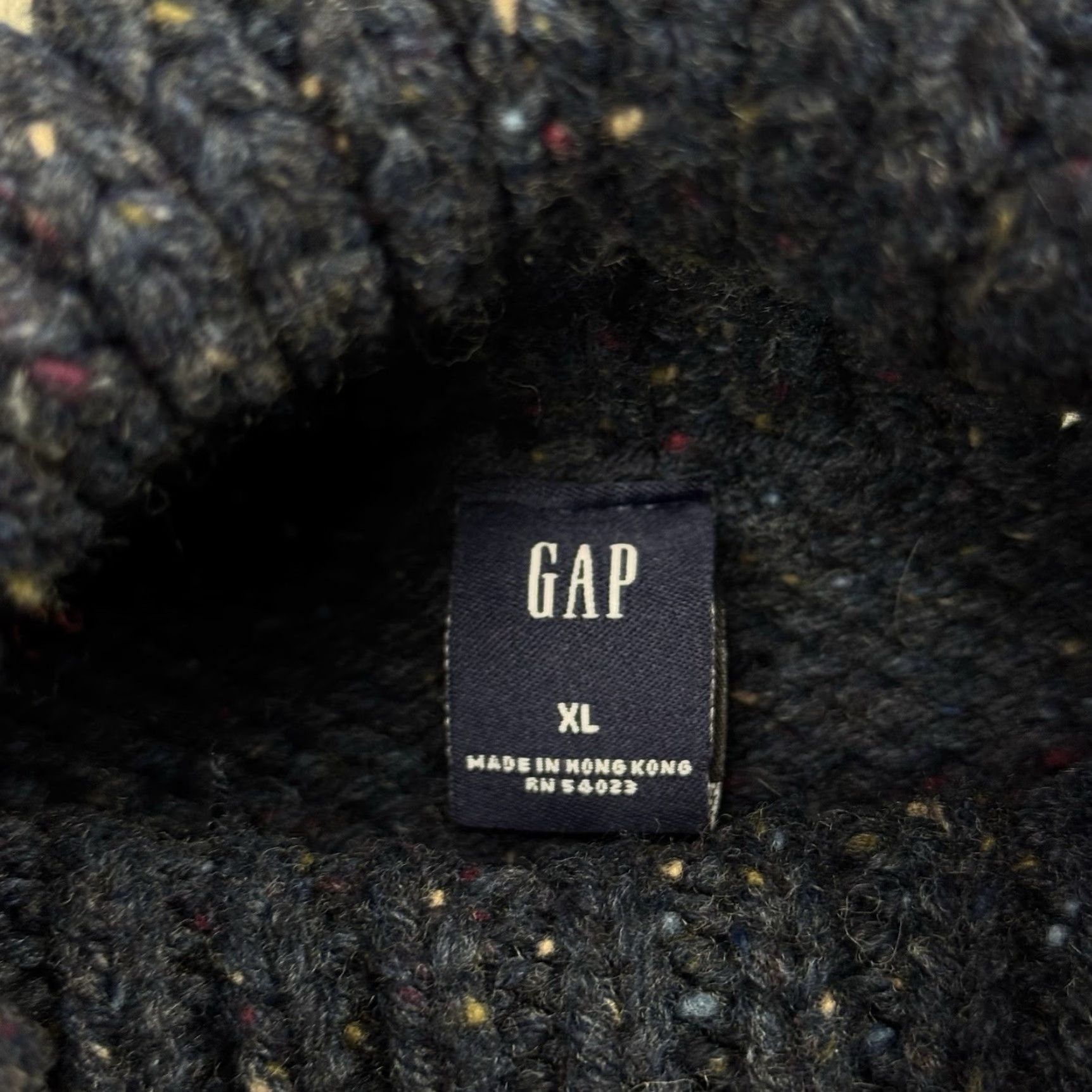 Gap VINTAGE Y2K GAP MENS CABLE KNIT TURTLENECK SWEATER LAMBSWOOL BLEND HEATHERED BLUE SIZE XL Size US XL / EU 56 / 4 - 3 Thumbnail