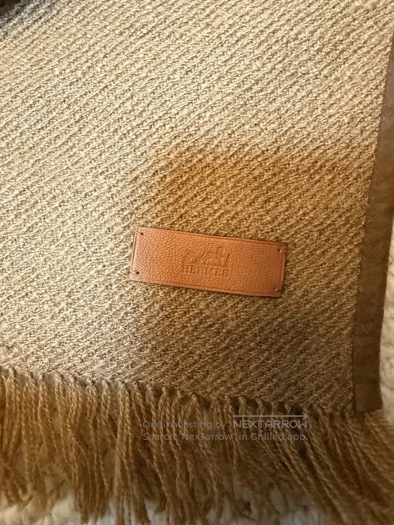 Hermes Hermes Striped Cashmere Multicolor Large Shawl Fringe Scar Size ONE SIZE - 3 Thumbnail
