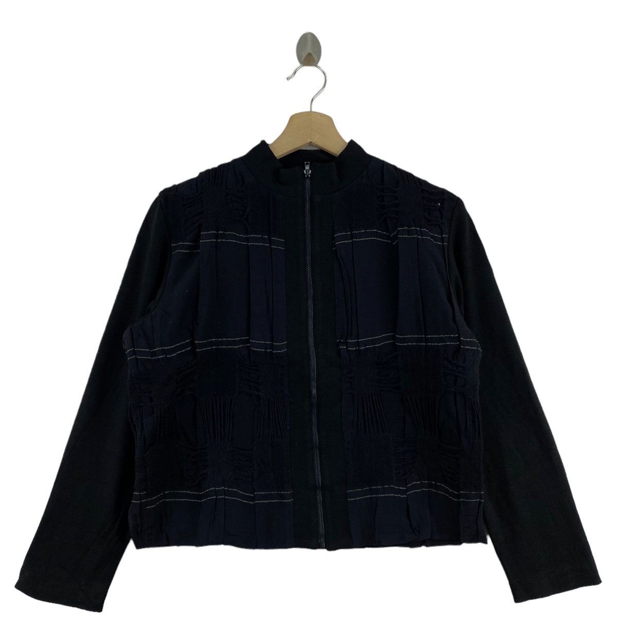 image of Vintage Gipsy Blue Plain Nice Design Black Zipper, Women's (Size Medium)