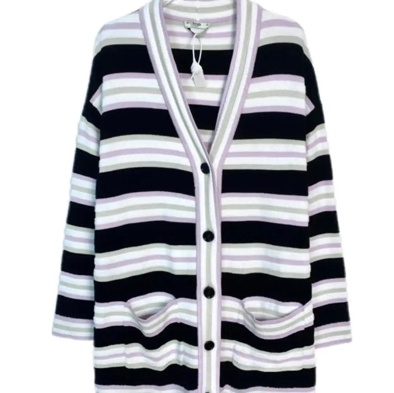 Fendi Fendi Color-Block Knit Long Sleeve Sweater 0089 Size M / US 6-8 / IT 42-44 - 1 Thumbnail