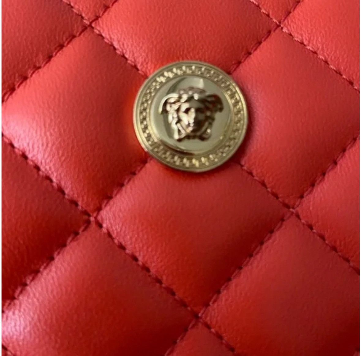 Versace Versace Quilted Leather Continental Wallet | Coral Orange Size ONE SIZE - 5 Thumbnail