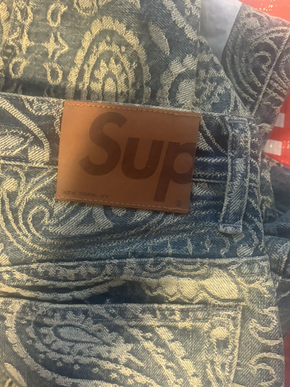 Supreme Supreme Bandana Jacquard Denim Pants Size US 32 / EU 48 - 11 Thumbnail