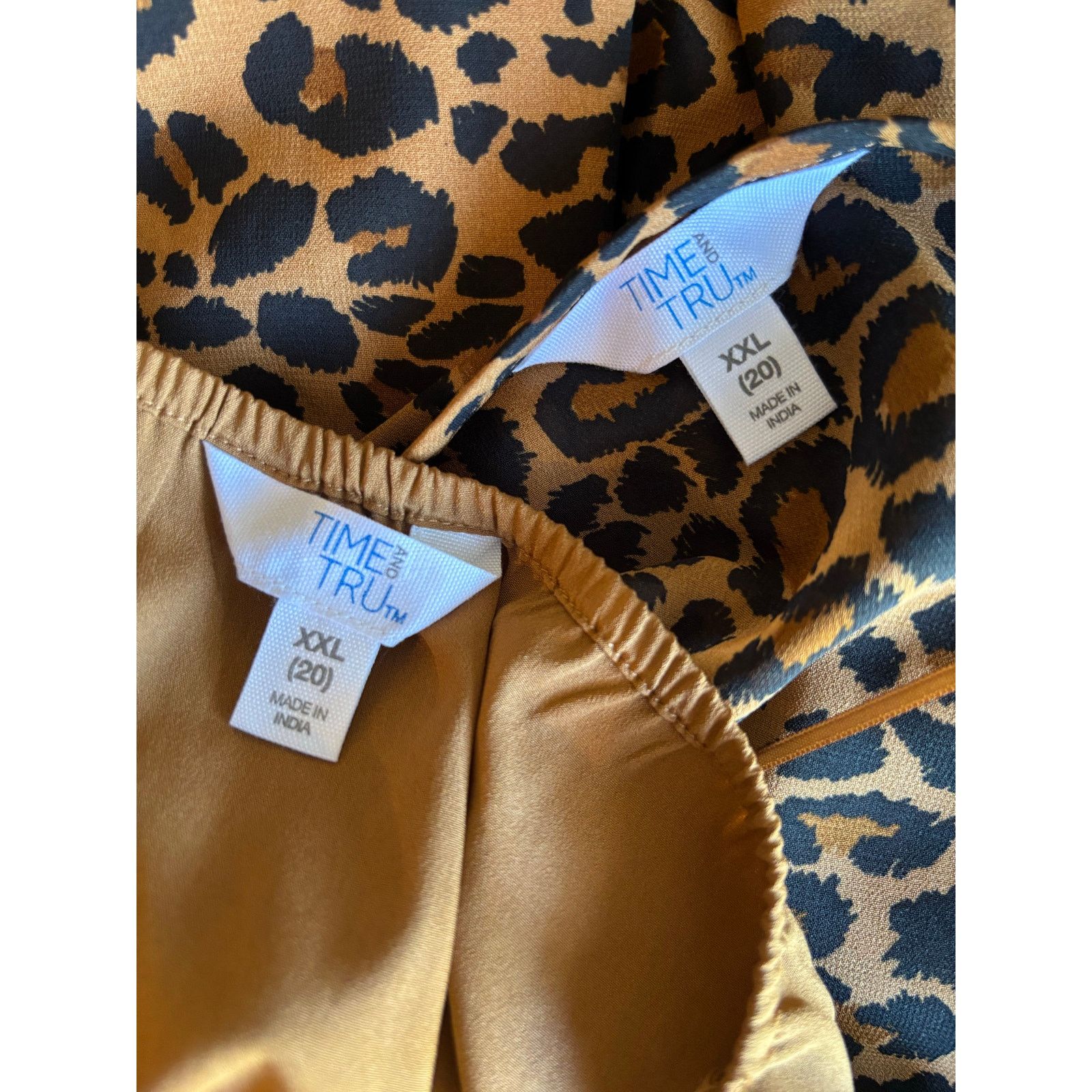 The Unbranded Brand Time and Tru - Size XXL Leopard Long Sleeve Dress Size XXL / US 16-18 / IT 52-54 - 7 Thumbnail