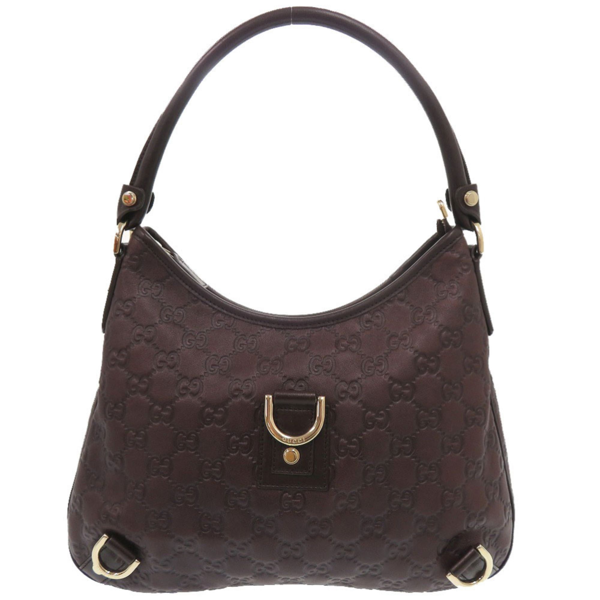 Gucci Excellent condition Gucci Abbey Guccissima 130738 leather brown hobo shoulder bag, brown, 1404GUCCI Size ONE SIZE - 1 Thumbnail