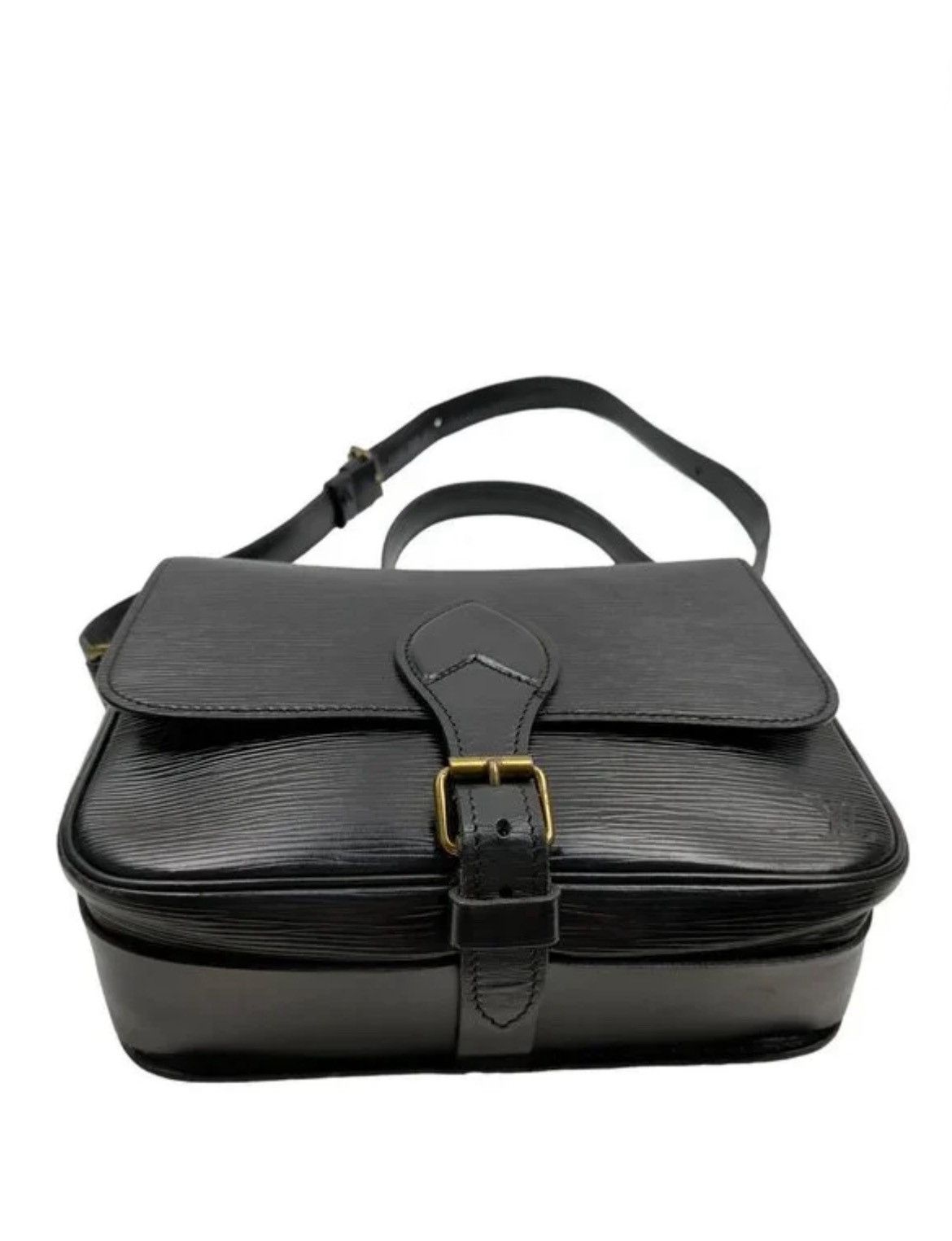 Louis Vuitton Authentic Louis Vuitton Crossbody Bag Cartouchiere Black Epi Size ONE SIZE - 3 Thumbnail