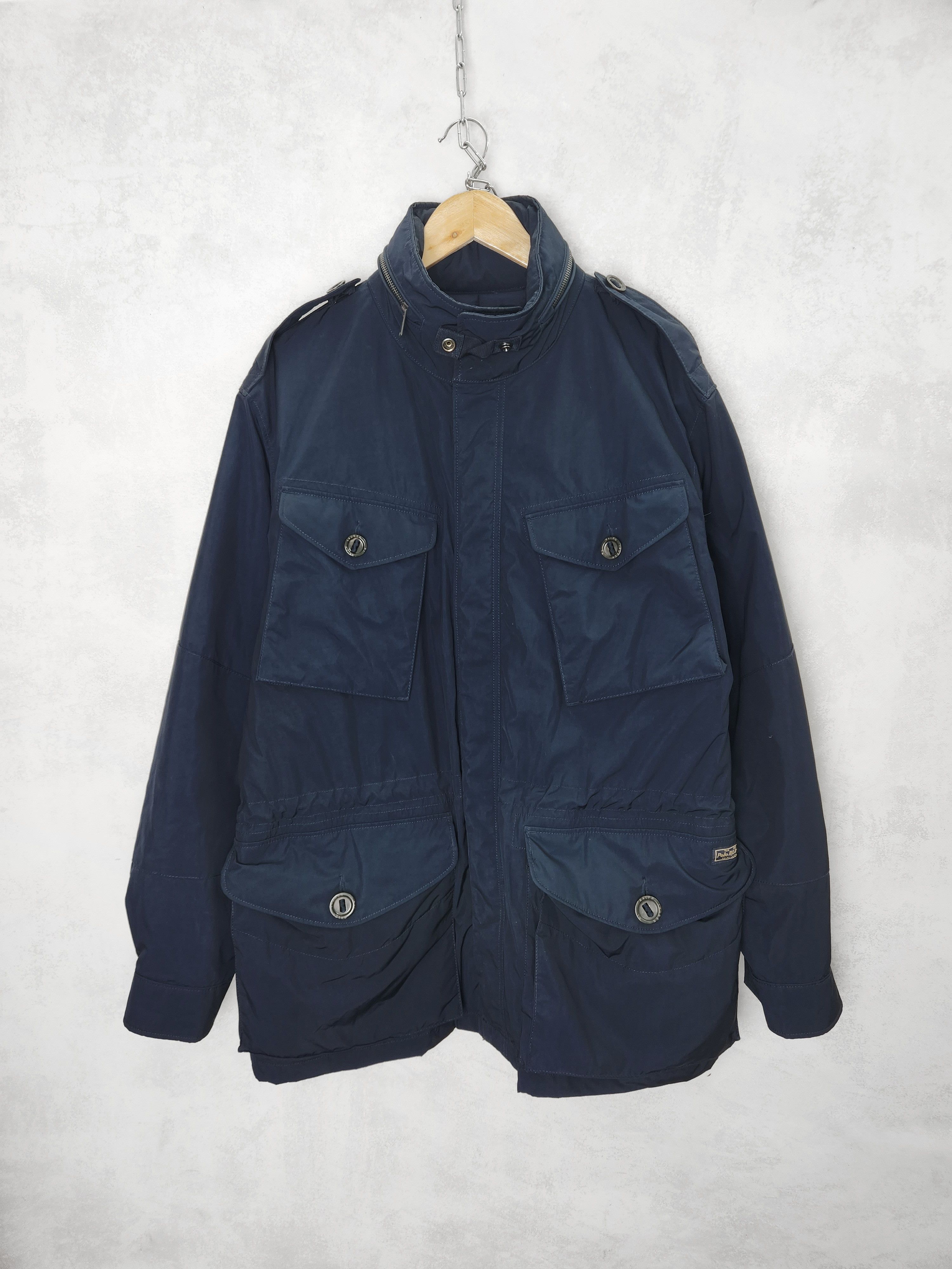 Polo Ralph Lauren blue nylon multipocket parka jacket