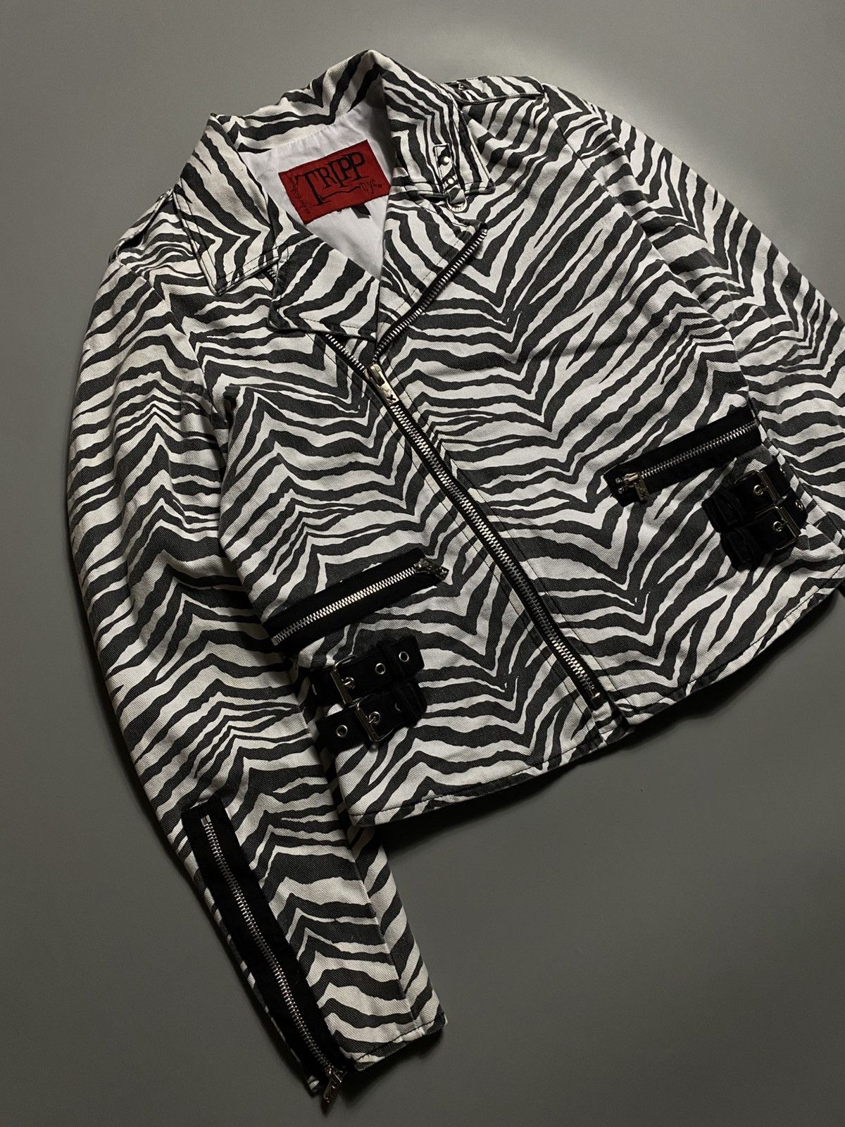 Tripp NYC TRIPP NYC AVANT GARDE USA ZEBRA DENIM JACKET Size L / US 10 / IT 46 - 2 Thumbnail