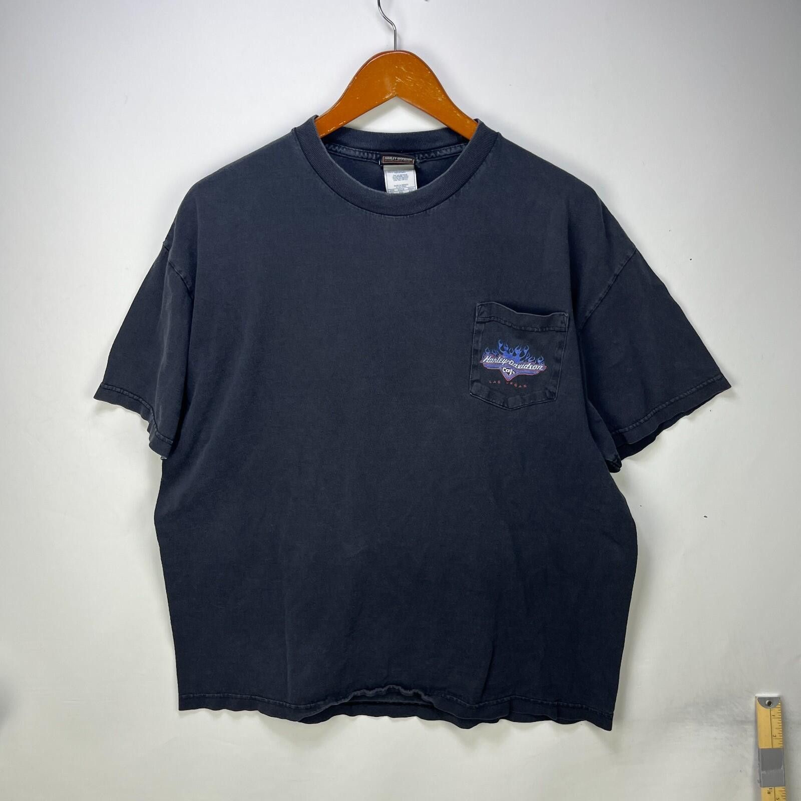 Harley Davidson Vintage Harley Davidson Cafe Las Vegas Flames T Shirt XL Size US XL / EU 56 / 4 - 4 Thumbnail