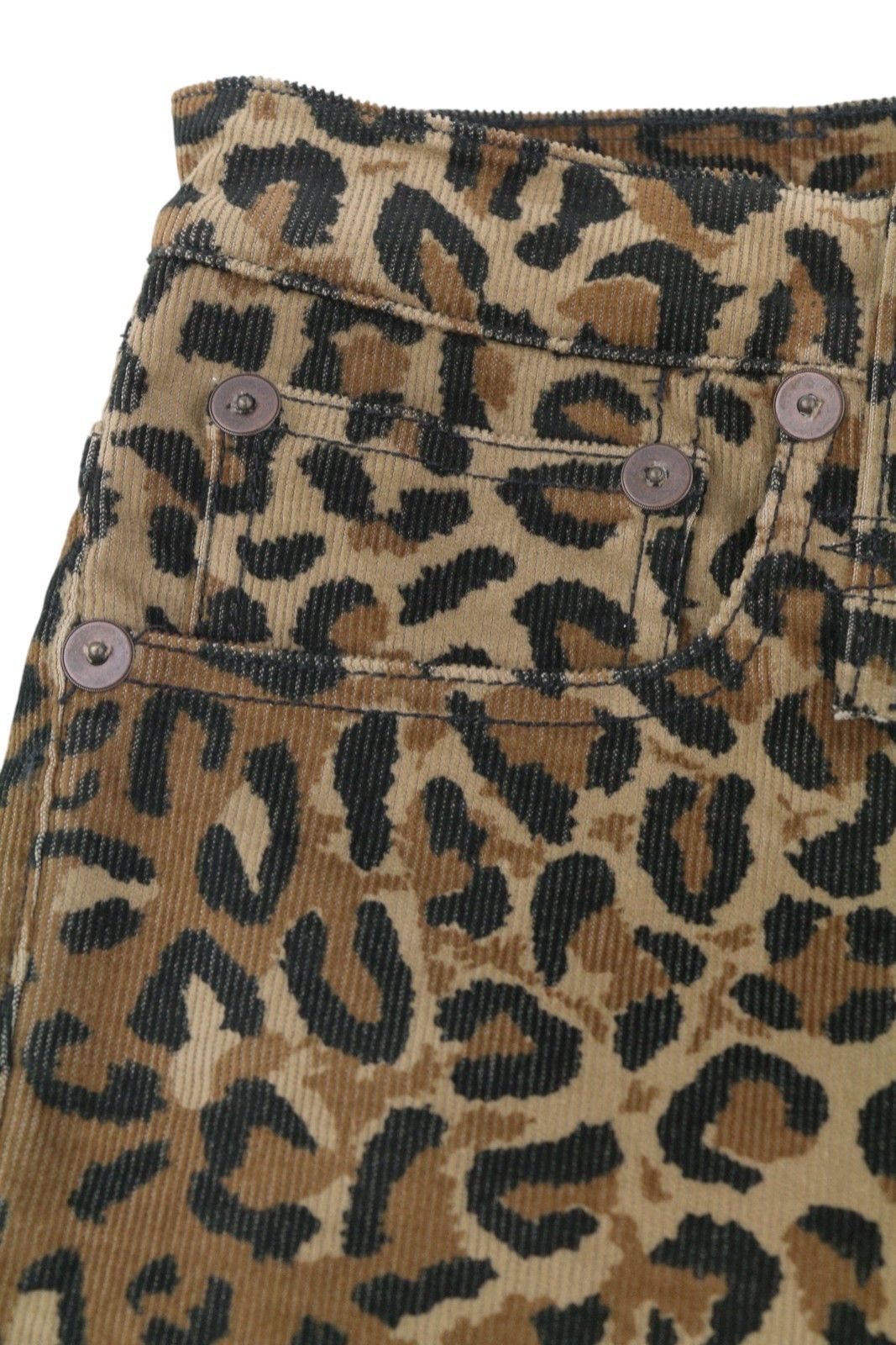 R13 HIGH RISE SKINNY W29 Midnight Leopard Corduroy 85774 Size 29" - 6 Thumbnail