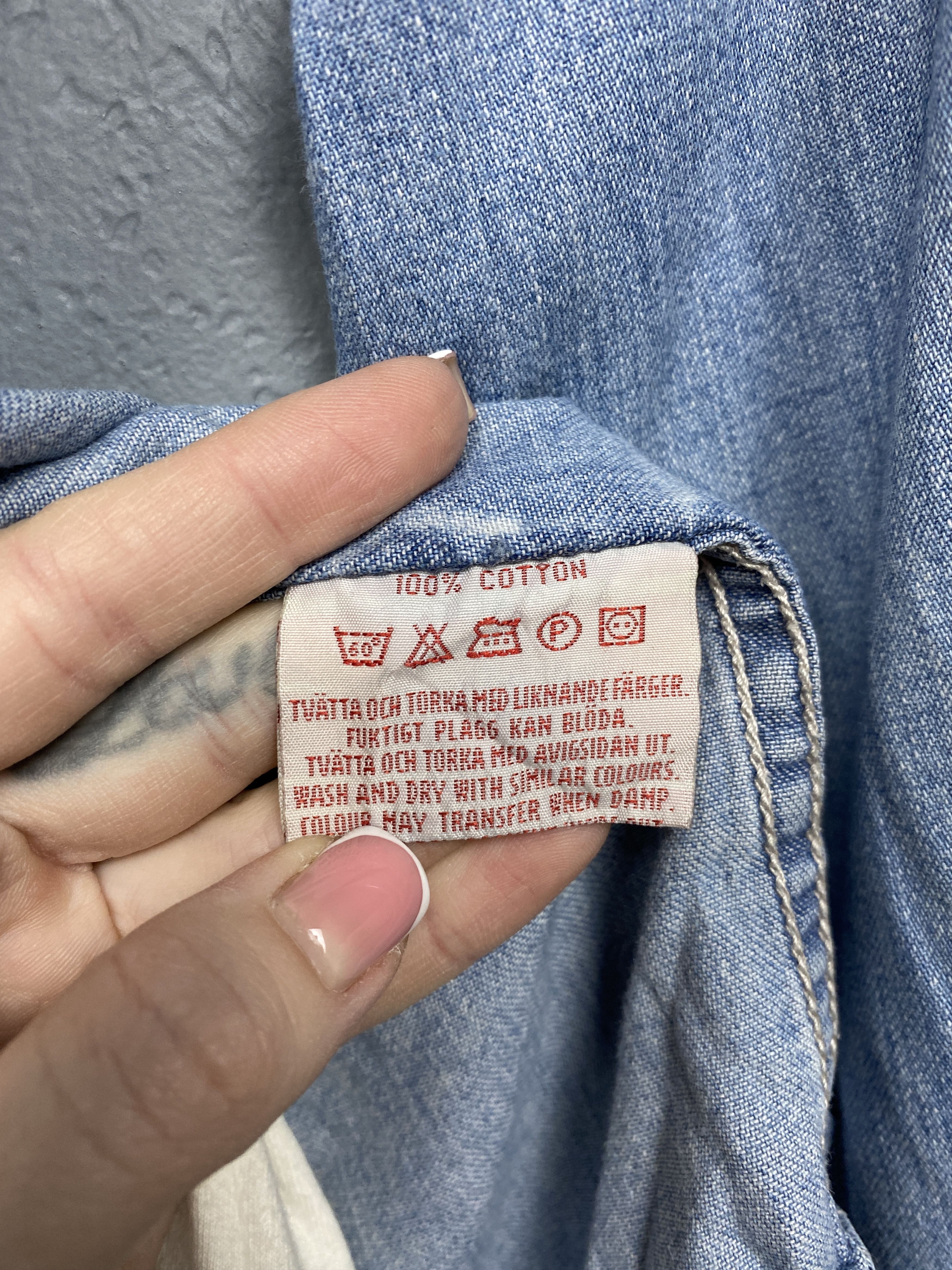 Levi's Levi's 90s Vintage Mens Long Sleeve Denim Shirt Size US L / EU 52-54 / 3 - 7 Thumbnail