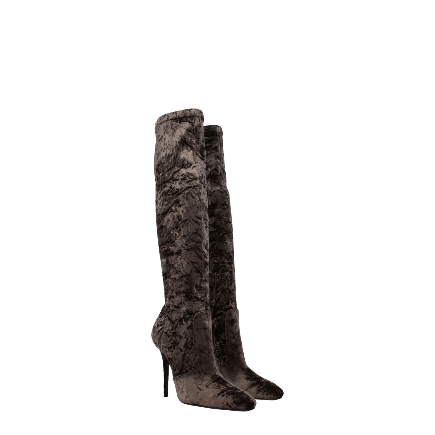 Saint Laurent Paris ob1o1e1124 Velvet Boots in Grey Size US 8 / IT 38 - 2 Thumbnail