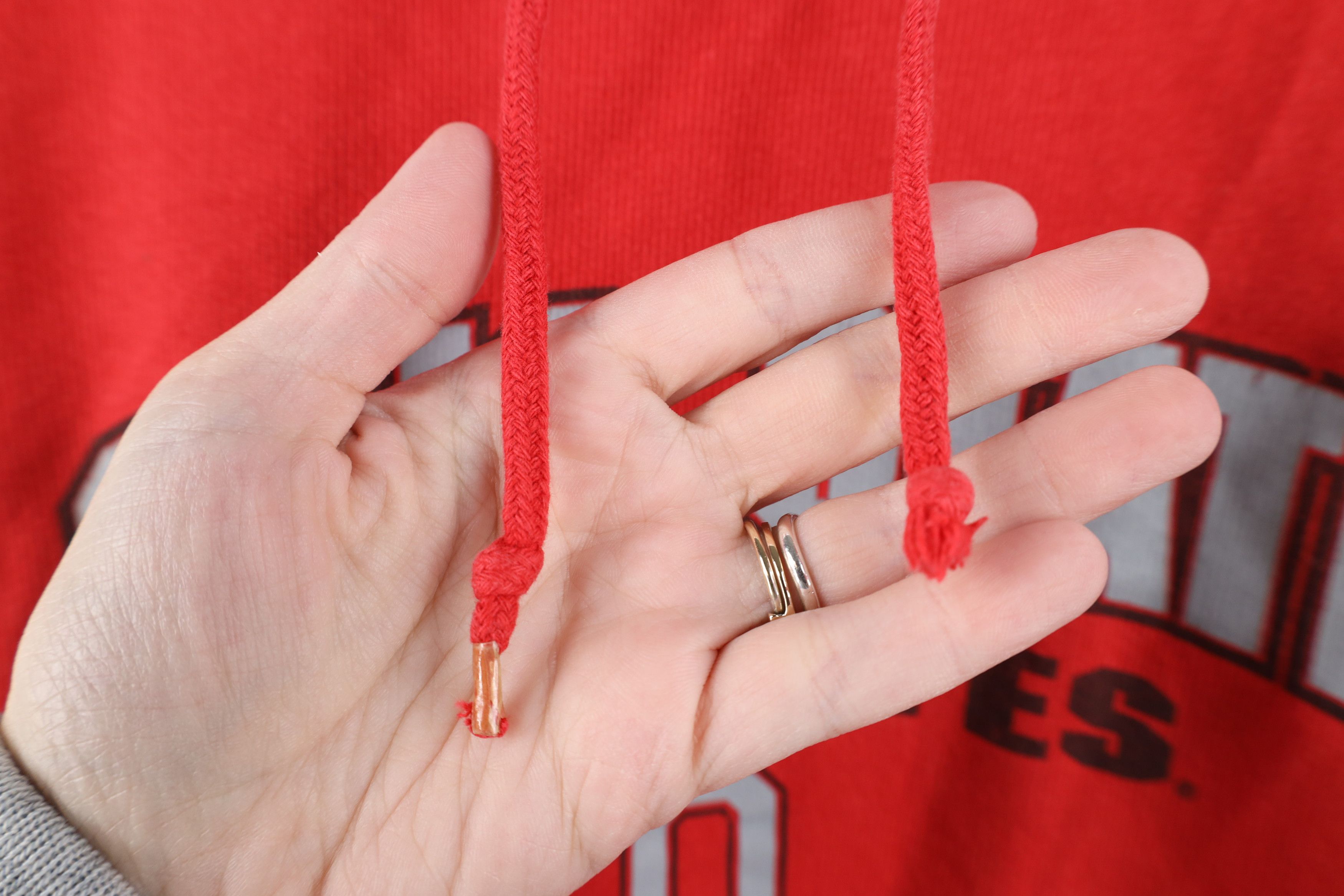 Vintage Vintage Spell Ohio State University Hoodie Sweatshirt Red Size L / US 10 / IT 46 - 4 Thumbnail