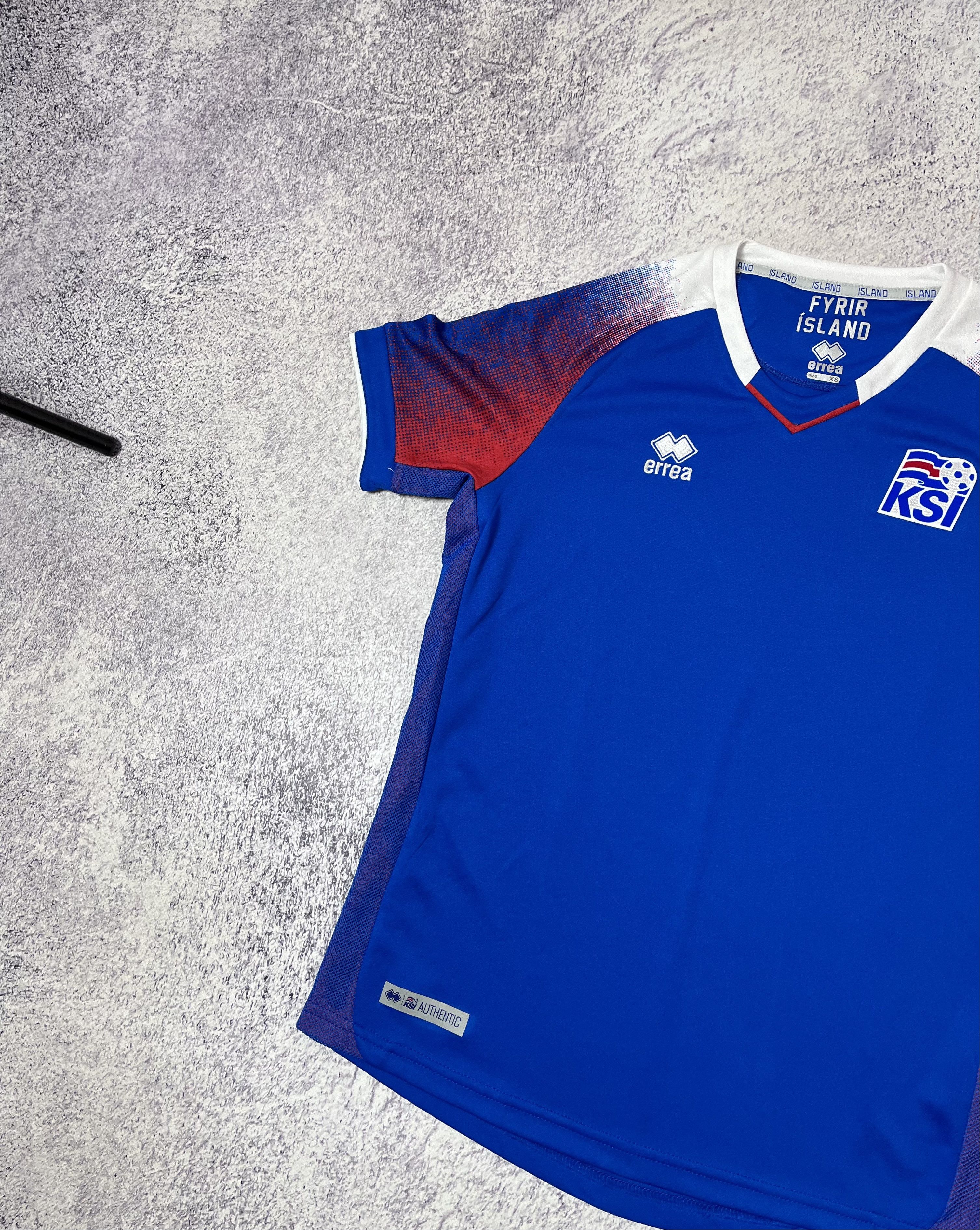 Errea Men soccer jersey Iseland KSI size Xs errea sport Size US XS / EU 42 / 0 - 2 Thumbnail