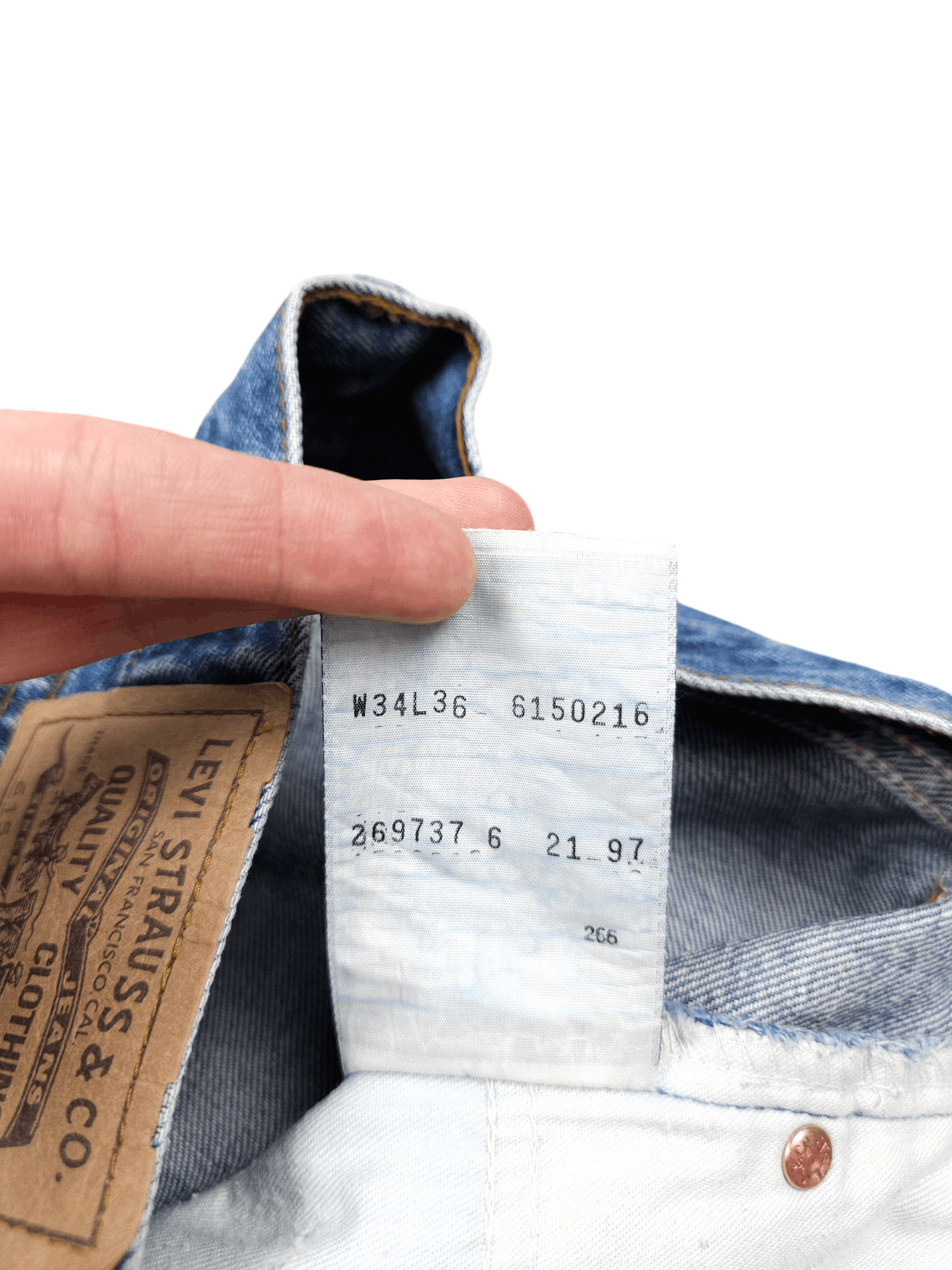 Levi's × Vintage 💎 34/36 Vintage 90's Levi's 615 Straight Jeans Y2K 501 505 Size US 34 / EU 50 - 7 Thumbnail