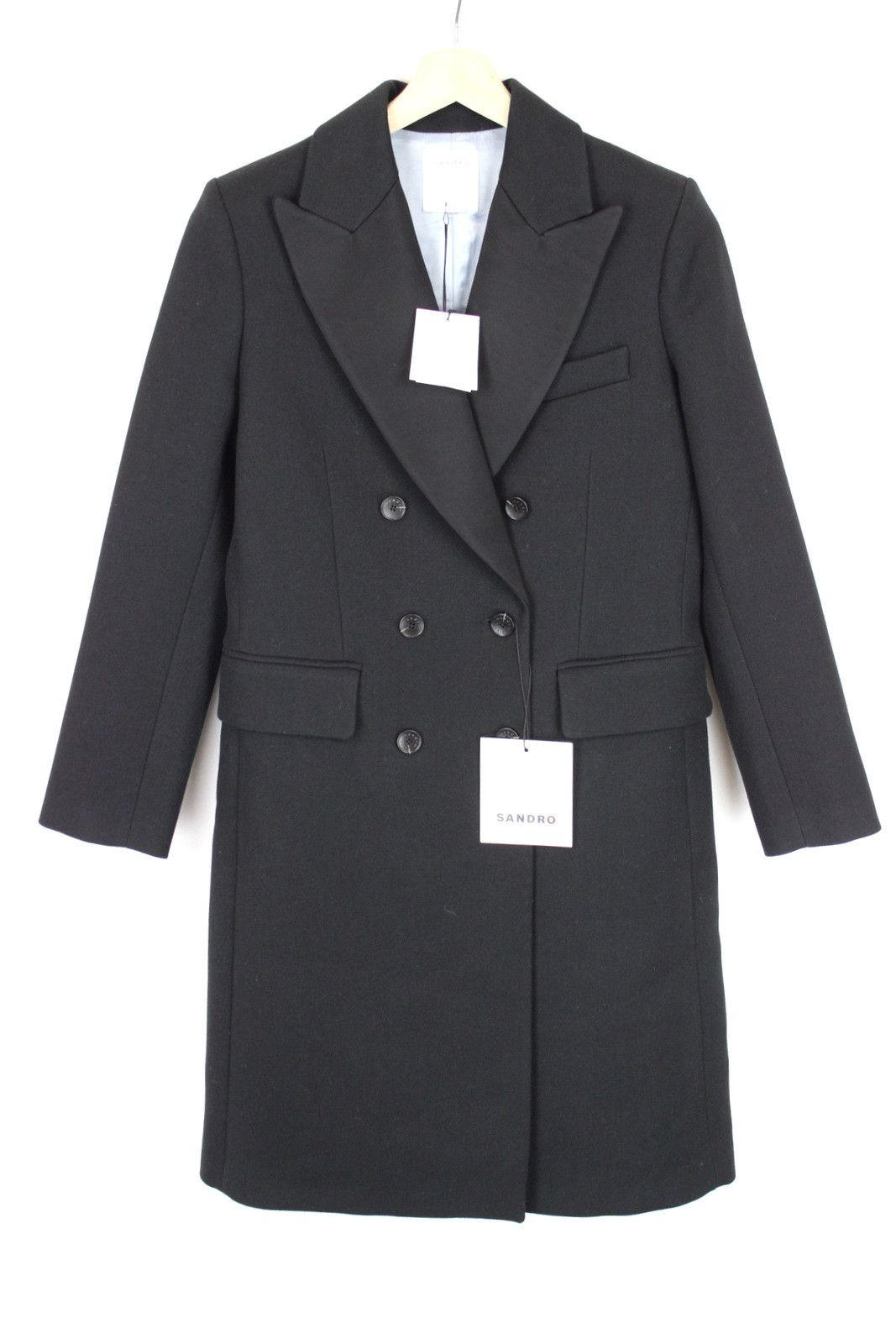 Sandro SANDRO For The Future Gulian Coat Womens EU 36 Wool Blend Size S / US 4 / IT 40 - 4 Thumbnail