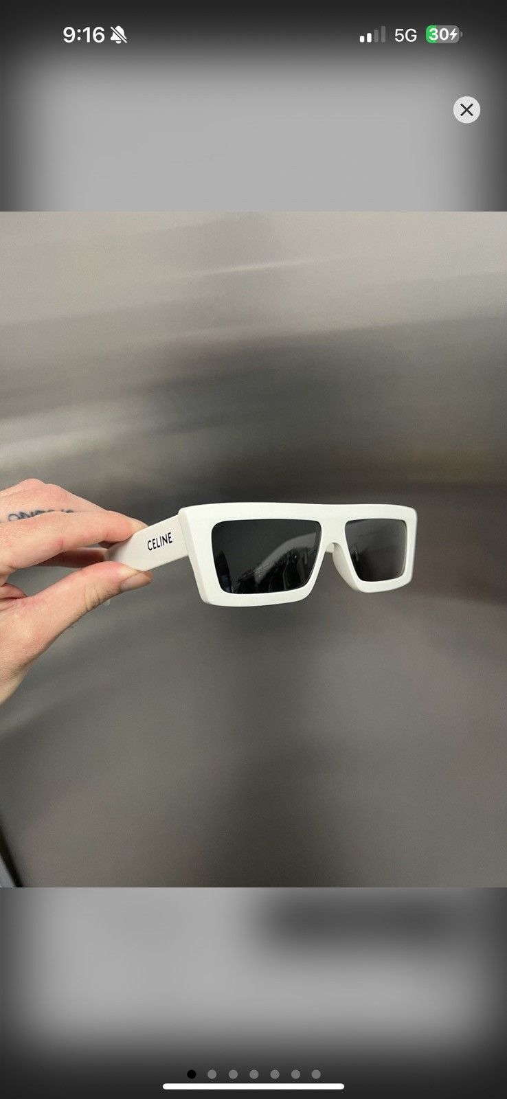 Celine Celine CL40214U White Rectangular Sunglasses Size ONE SIZE - 1 Thumbnail