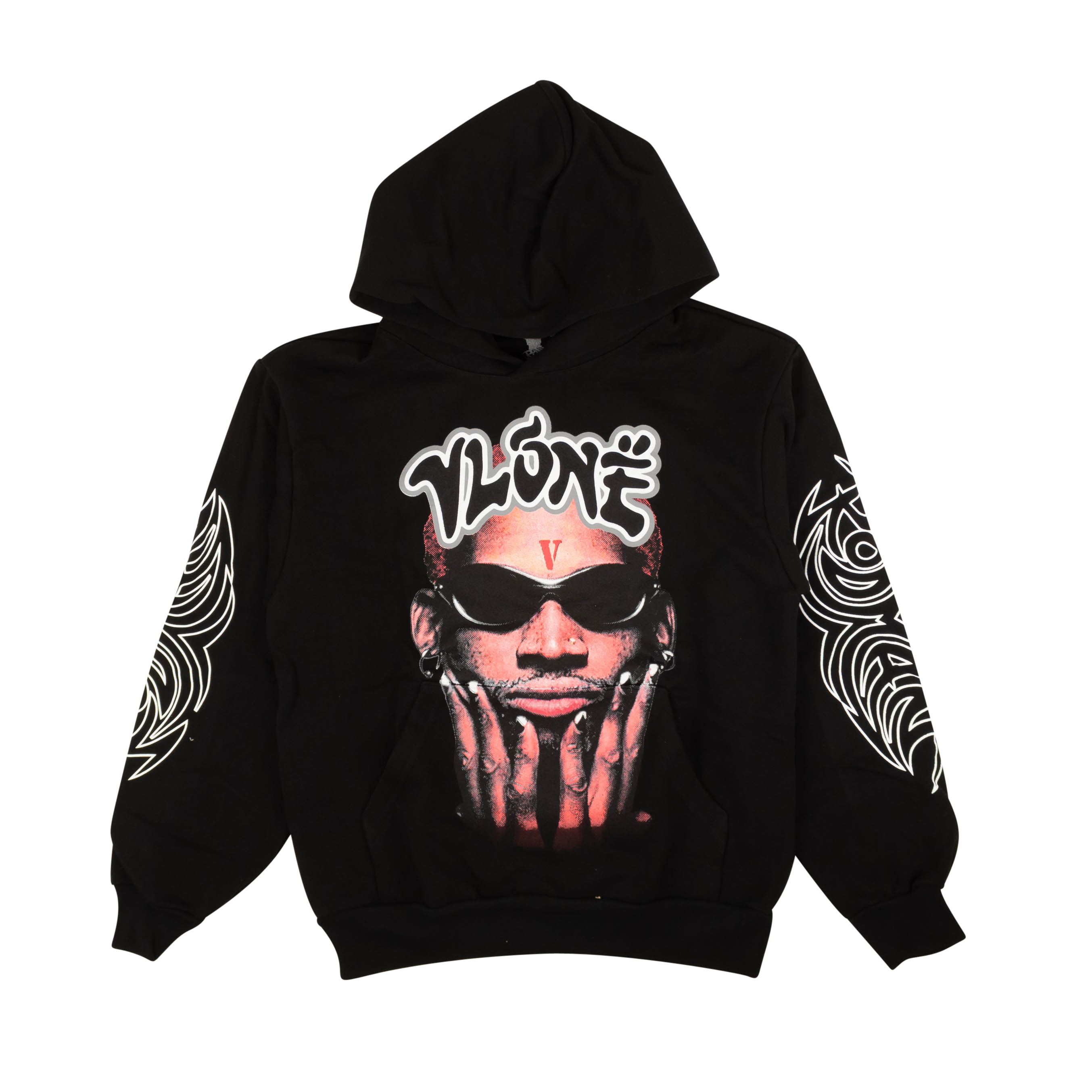 Image of New Vlone X Rodman Black Muy Thai Hoody Sweatshirt Size S, Men's