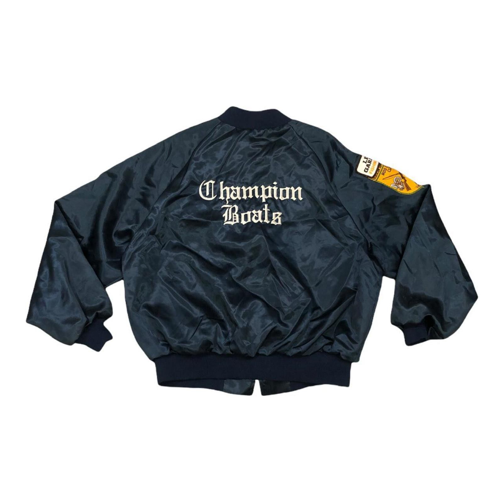 Designer Vintage Champion Boats Bomber Jacket With Patches Size US L / EU 52-54 / 3 - 2 Thumbnail