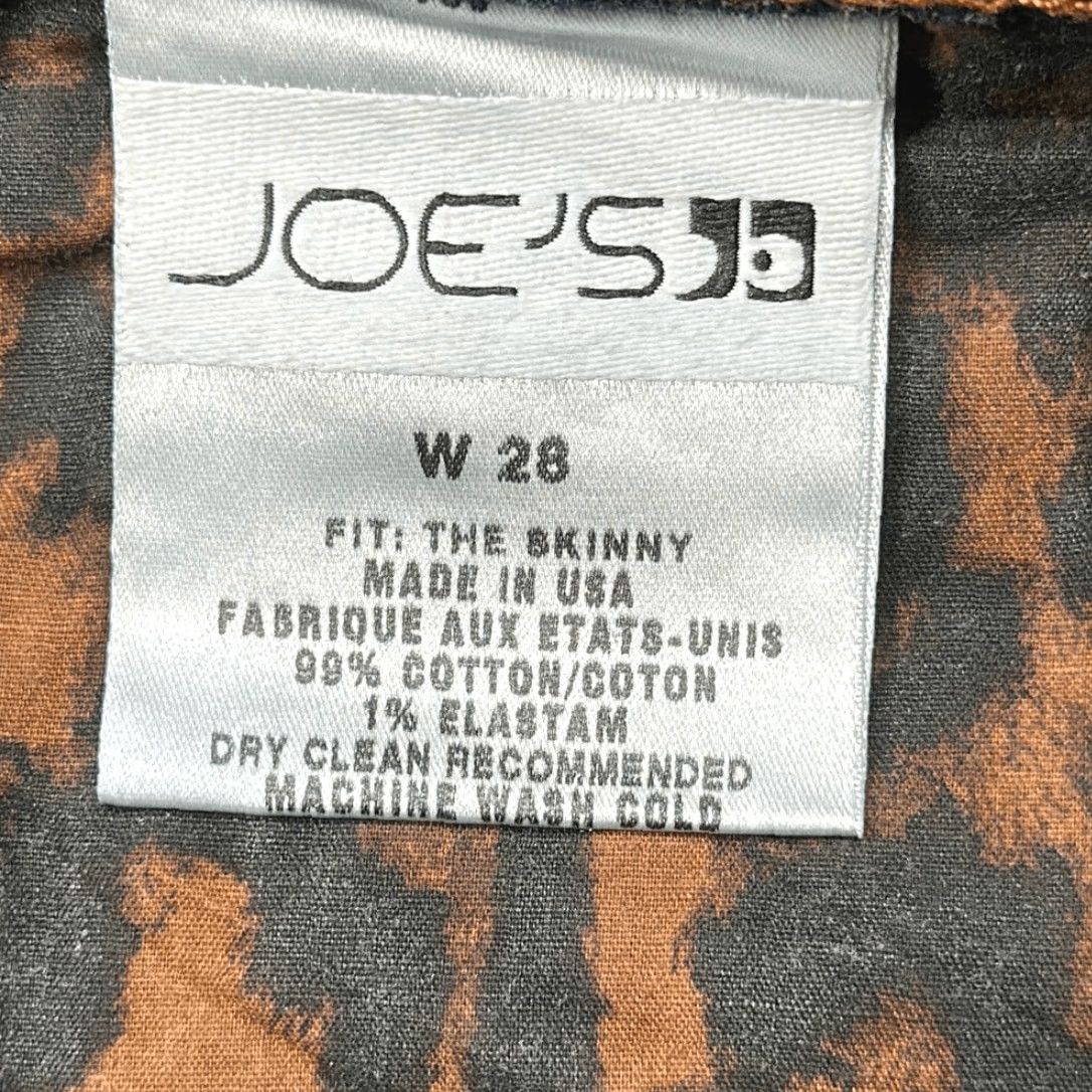 Vintage Joes Jeans Women’s Skinny Jeans 28 Leopard Blue Denim Made in USA Womens Size 28" / US 6 / IT 42 - 7 Thumbnail