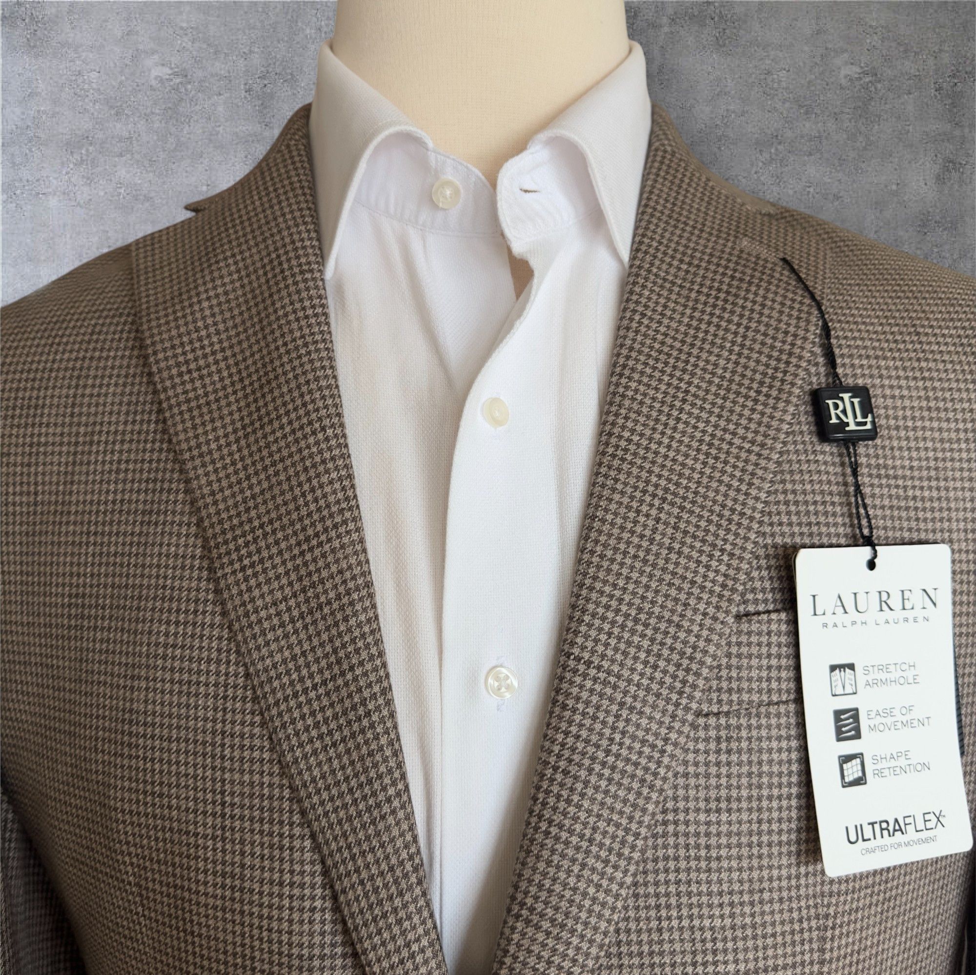 Ralph Lauren RALPH LAUREN Blazer Sport Coat Jacket 38R Linen Plaid Size 40L - 3 Thumbnail