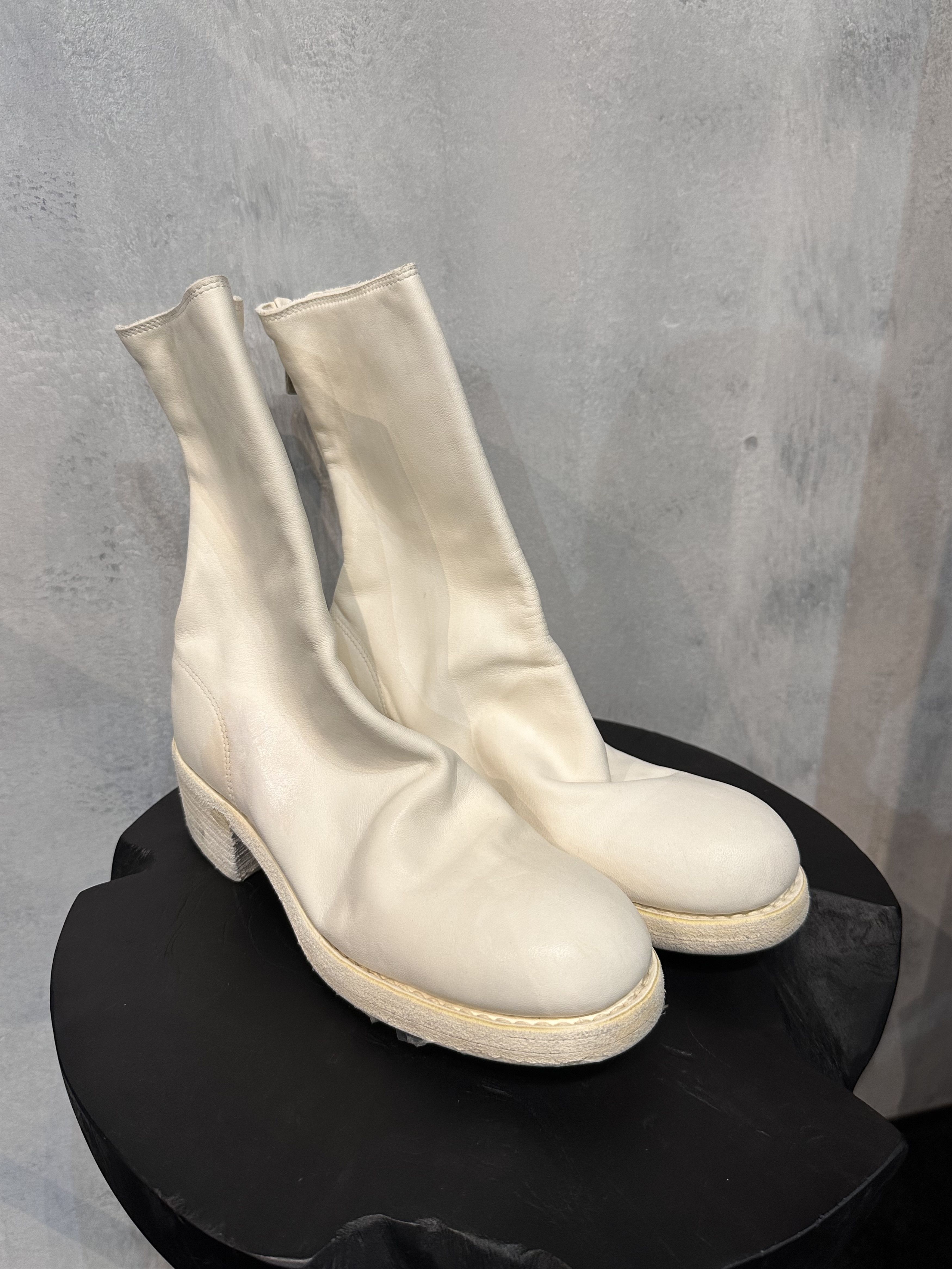 image of Guidi 788Z Classic Backzip Boots in White, Women's
