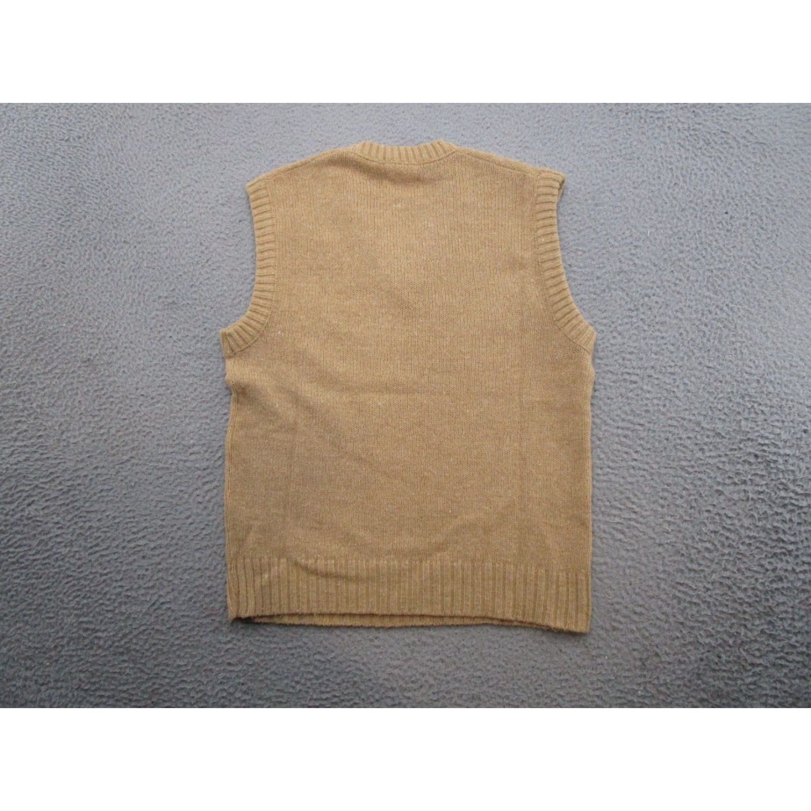 Sears VINTAGE Sears Men's Knit Vest Beige Wool Blend V-Neck SZ L Kings Road Easy to Feel Comfort Breathable 80s Preppy Retro Mens Size US L / EU 52-54 / 3 - 7 Thumbnail