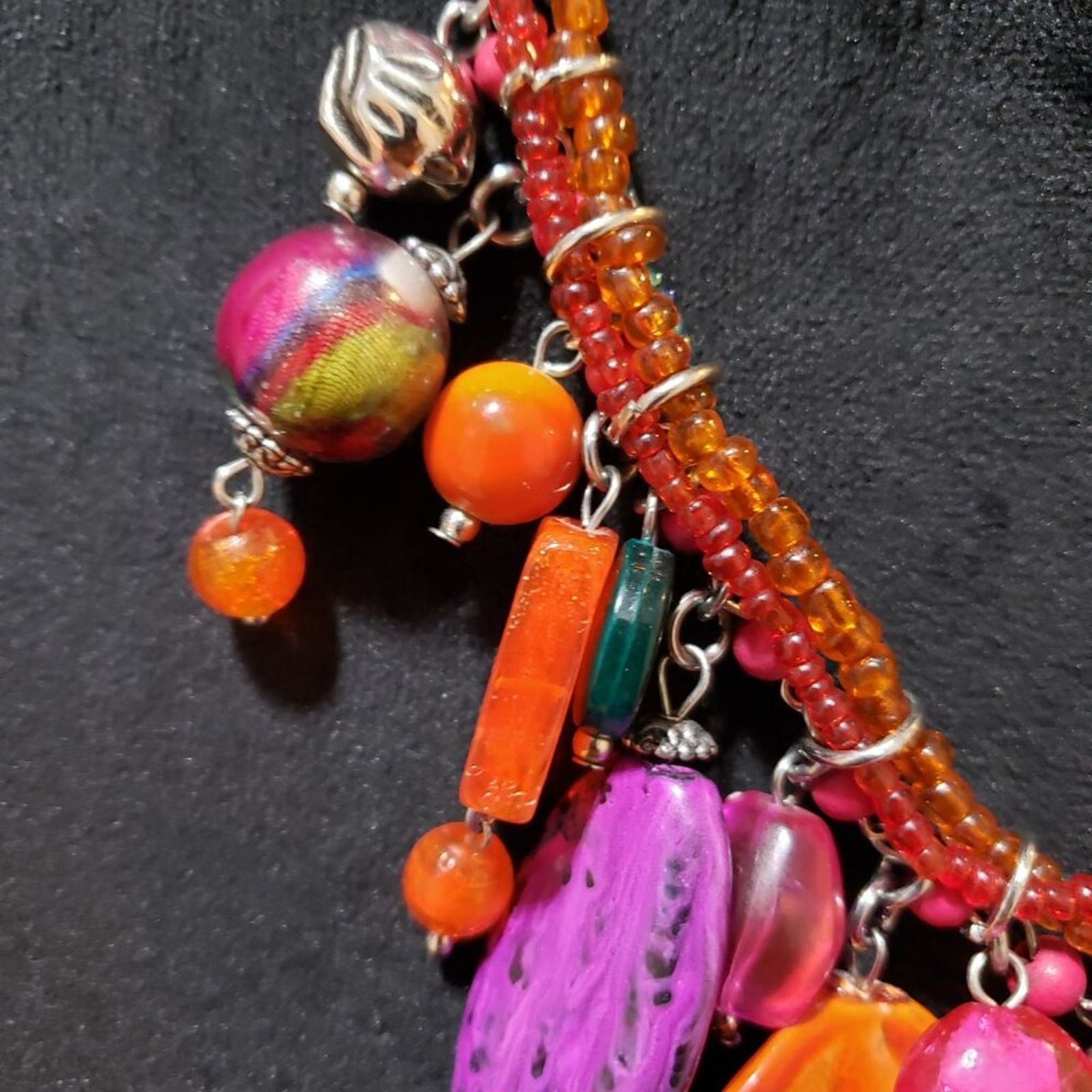 The Unbranded Brand Fashion Multi Strand Colorful Beads & Stone Charm Necklace Size ONE SIZE - 5 Thumbnail