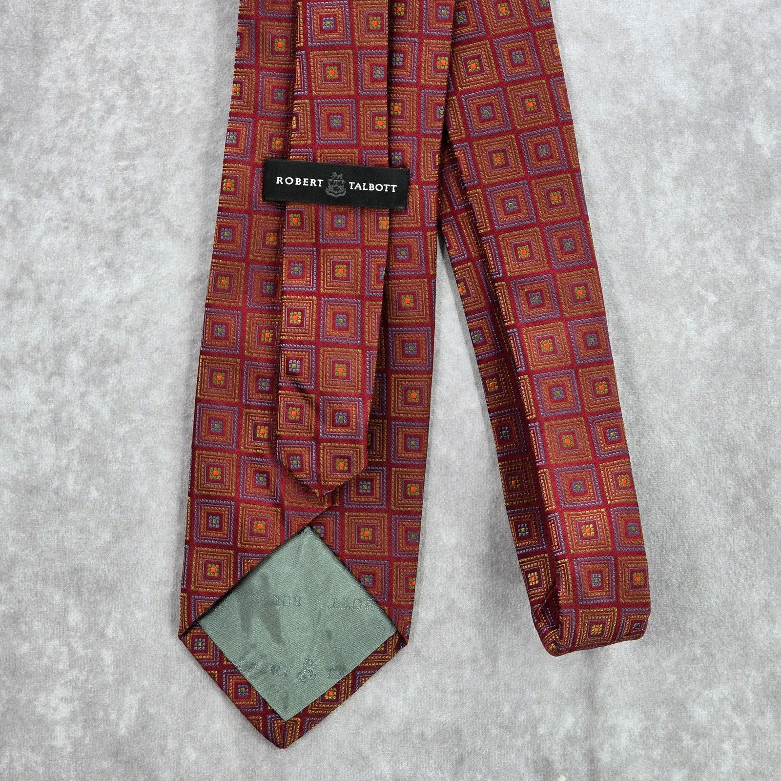 Robert Talbott Robert Talbott Red Geometric Hand Sewn Silk Men's Neck Tie Size 30 - 3 Thumbnail