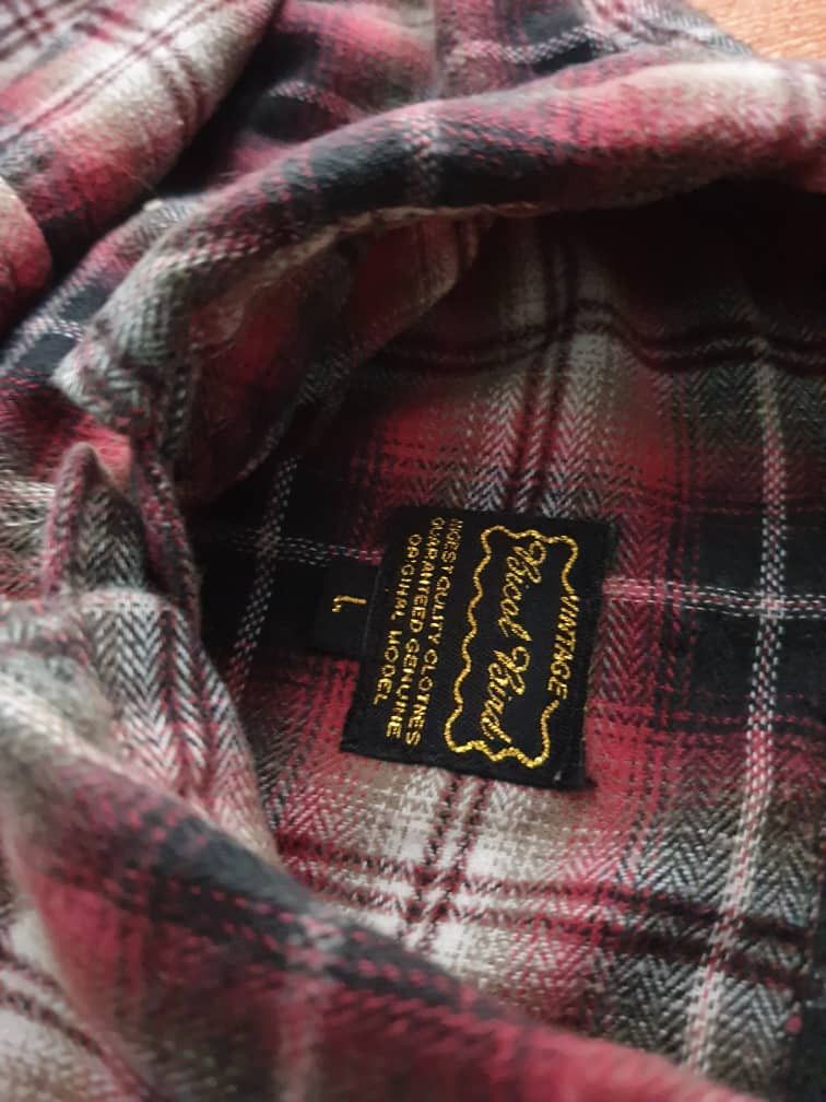 Japanese Brand 💥Bicol Bird checkered red flannel shirt Size US M / EU 48-50 / 2 - 3 Thumbnail