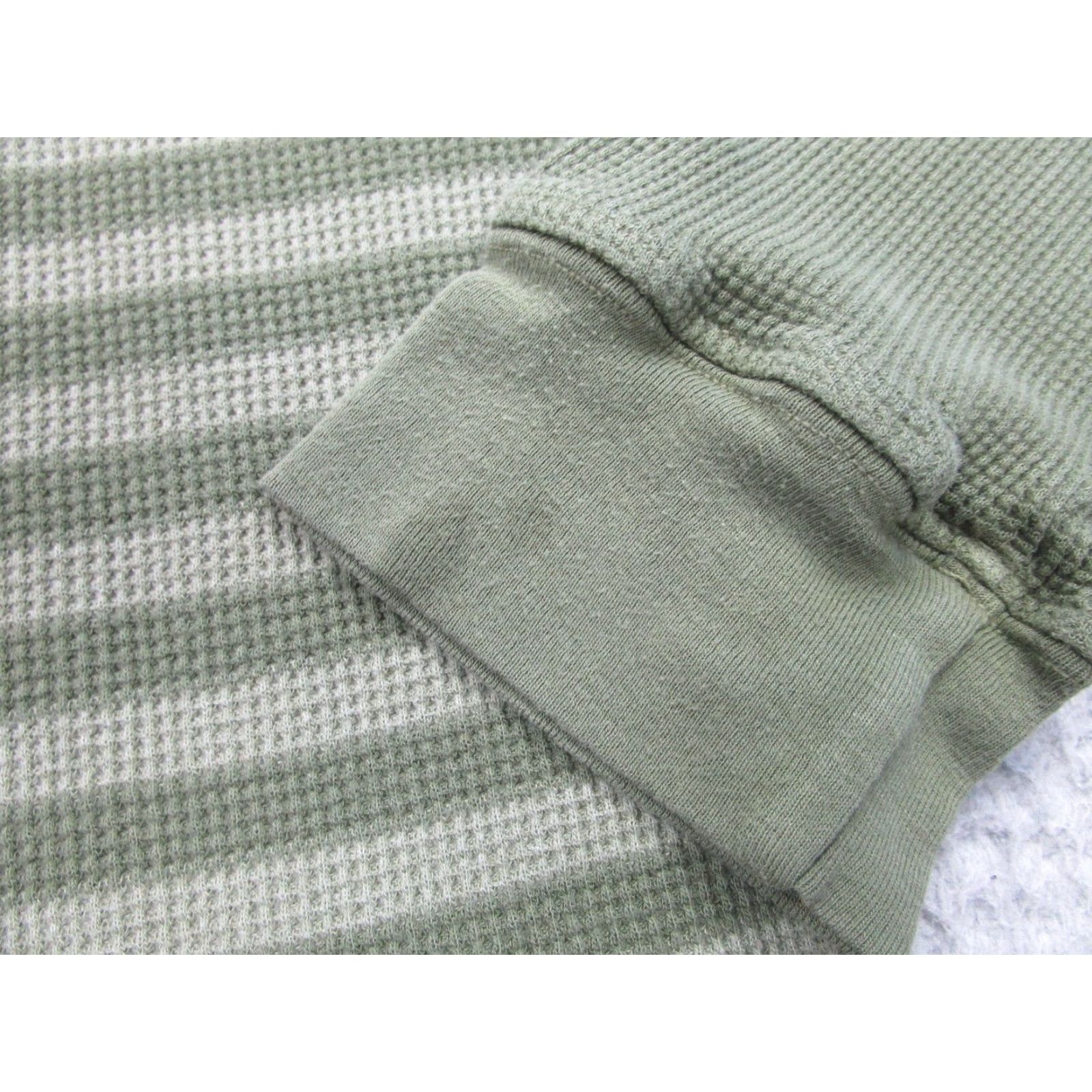 Splendid Splendid Mills Pullover Shirt Mens Large Green Waffle Raglan Crew Knit Striped Made USA Size US L / EU 52-54 / 3 - 3 Thumbnail
