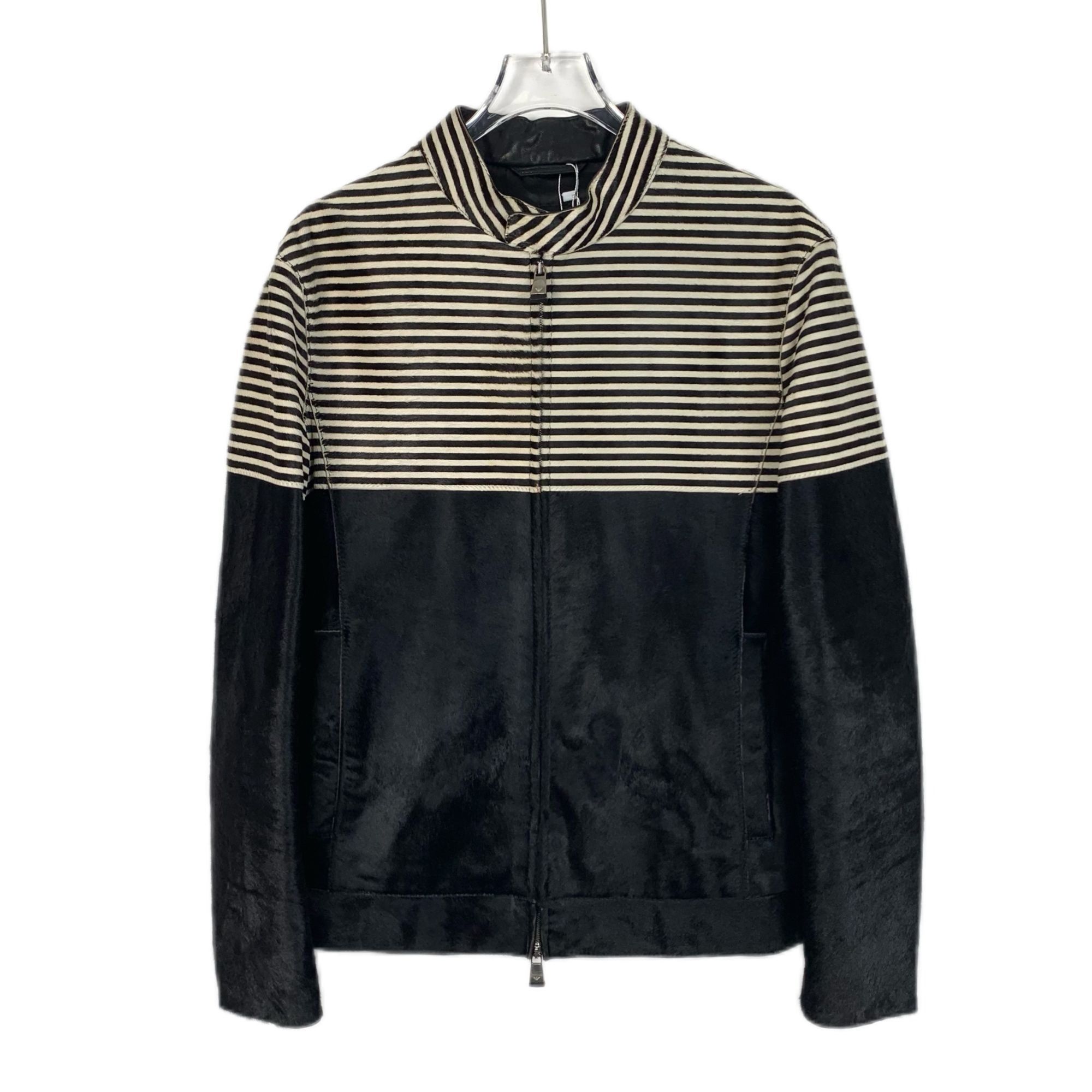 Q11591 Emporio Armani Black & White Striped Jacket