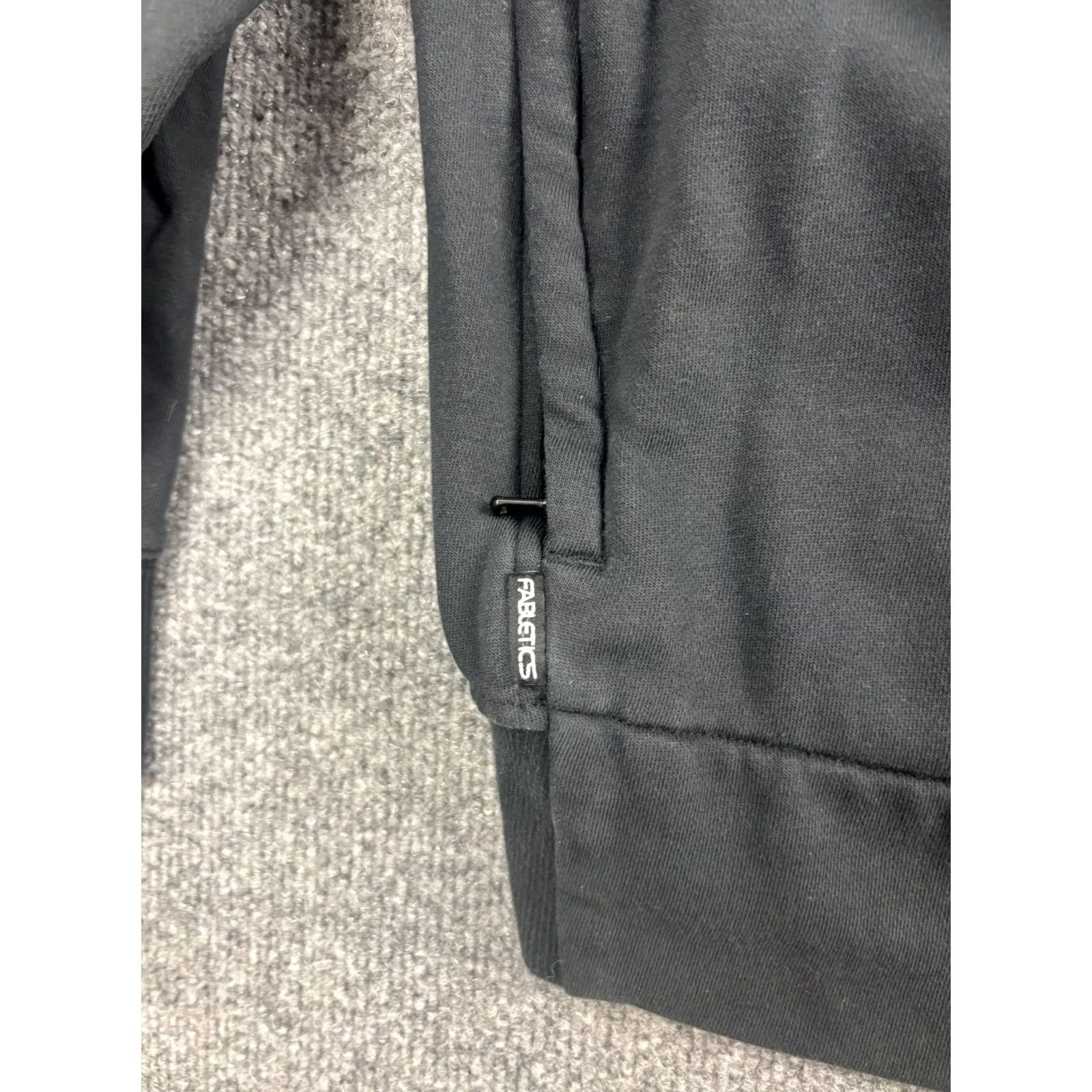 Fabletics Fabletics Jacket Mens XL Black Full Zip Bomber Varsity Raglan Striped Collar Size US XL / EU 56 / 4 - 3 Thumbnail