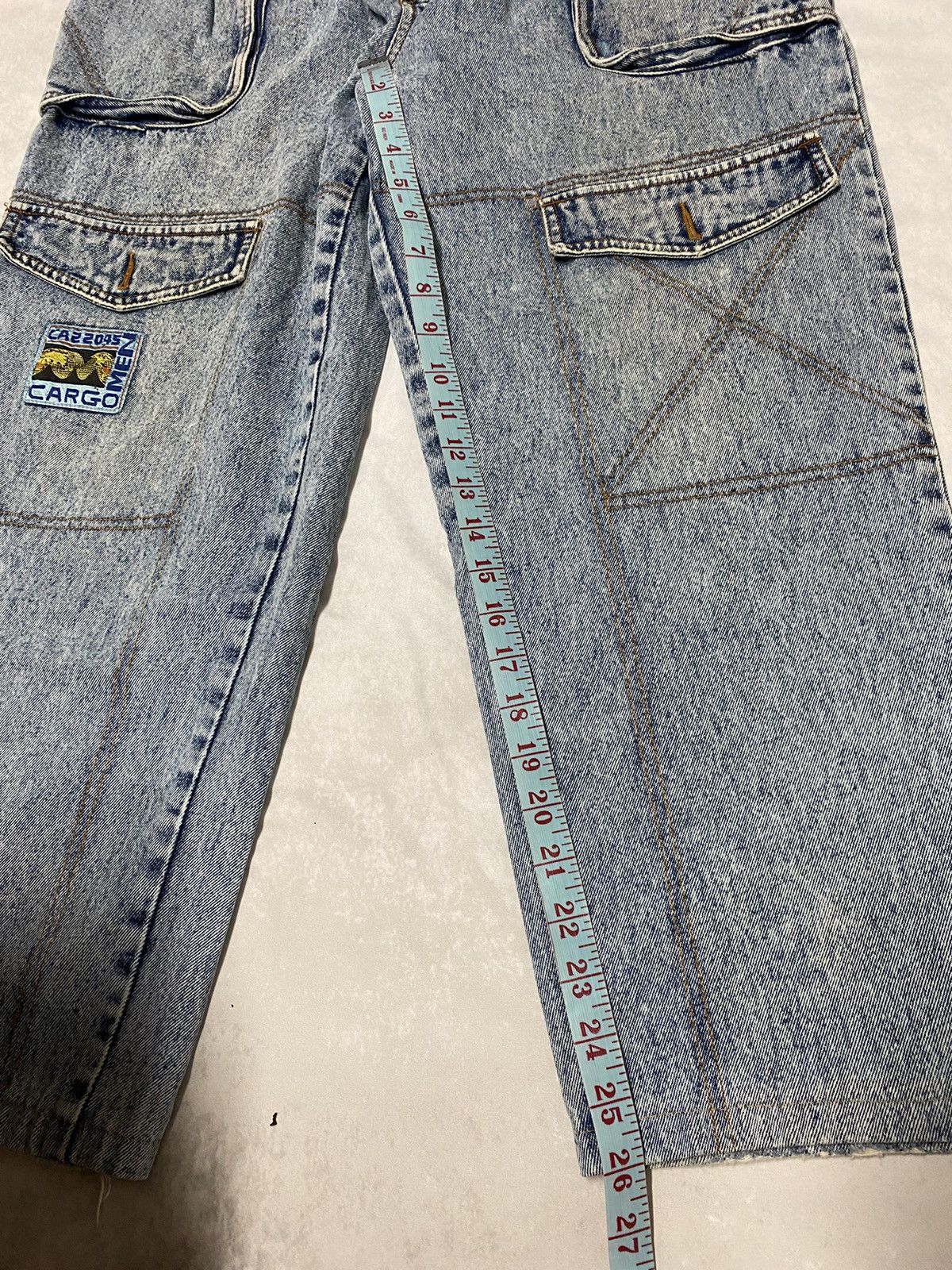 Japanese Brand × Vintage Crazy Vintage Texx Streetwear Y2K 2000’s Cargo Jeans (34x26) Size US 36 / EU 52 - 13 Thumbnail