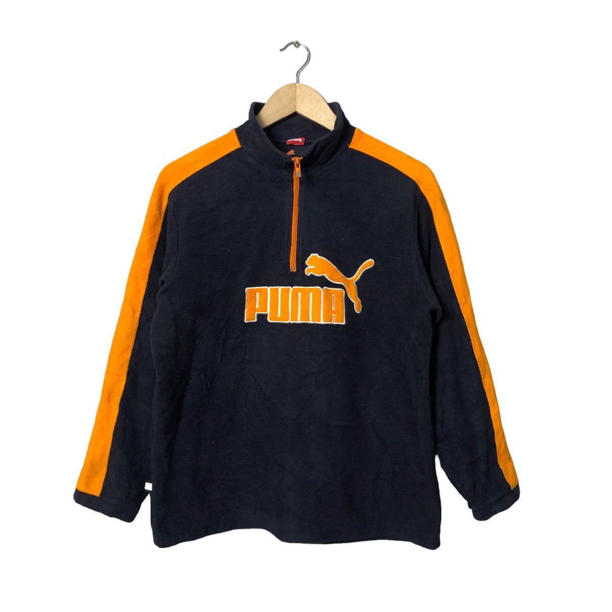 Puma Vintage Puma Big Logo Half Zipper Sweater Size US M / EU 48-50 / 2 - 1 Thumbnail
