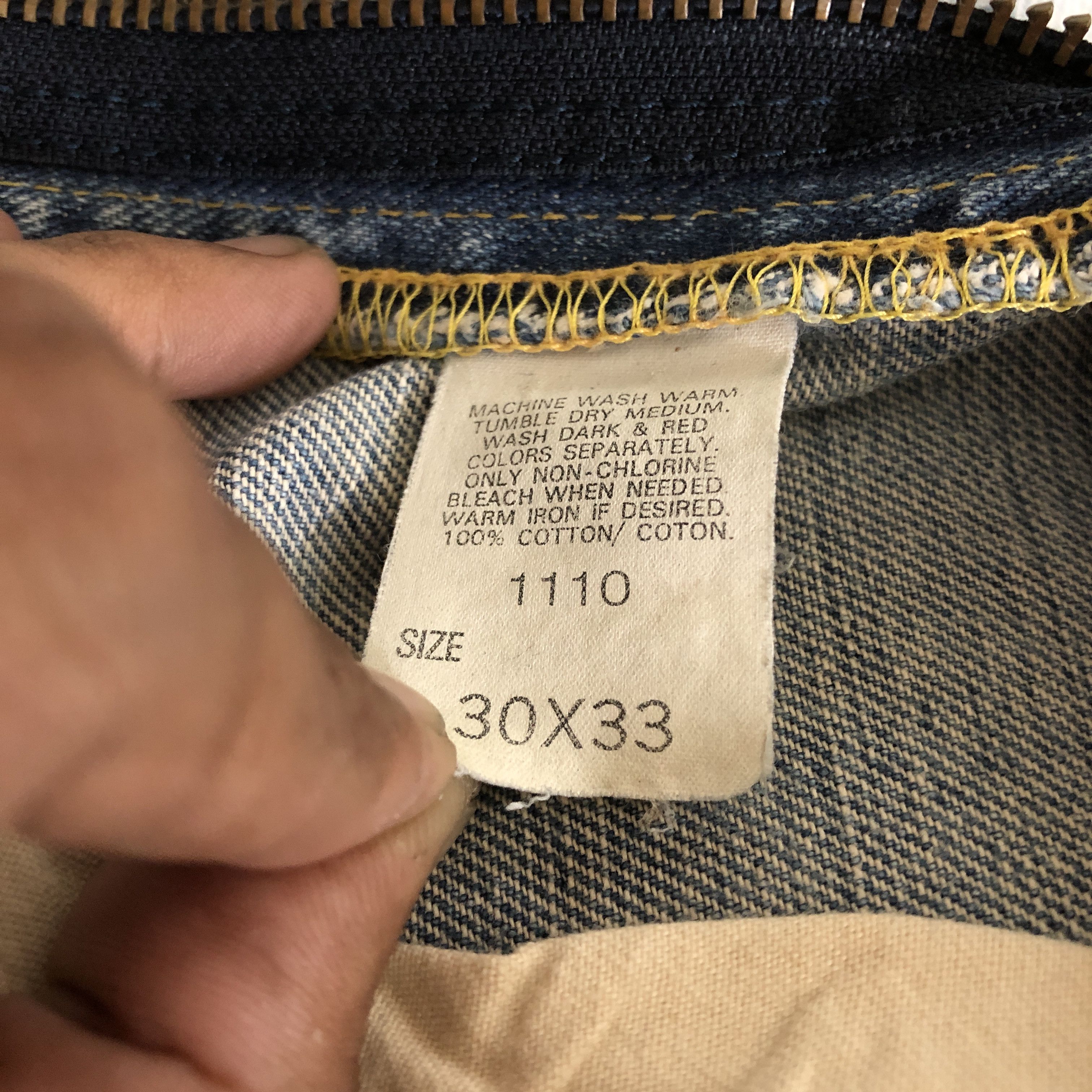 Lee Vintage 80's Lee Selvedge Jeans Lee Distressed Faded Denim Size US 30 / EU 46 - 7 Thumbnail