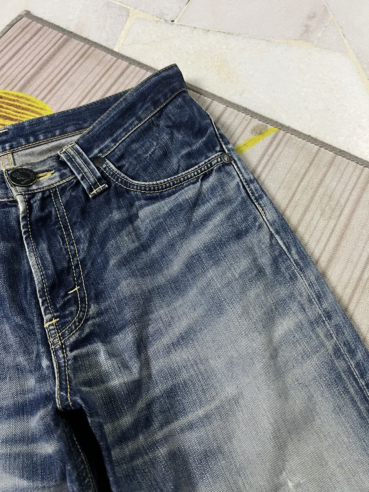 Japanese Brand × Jean × Lee 💥Flare💥Vintage Lee Rider Distressed Jean Size US 31 - 8 Thumbnail