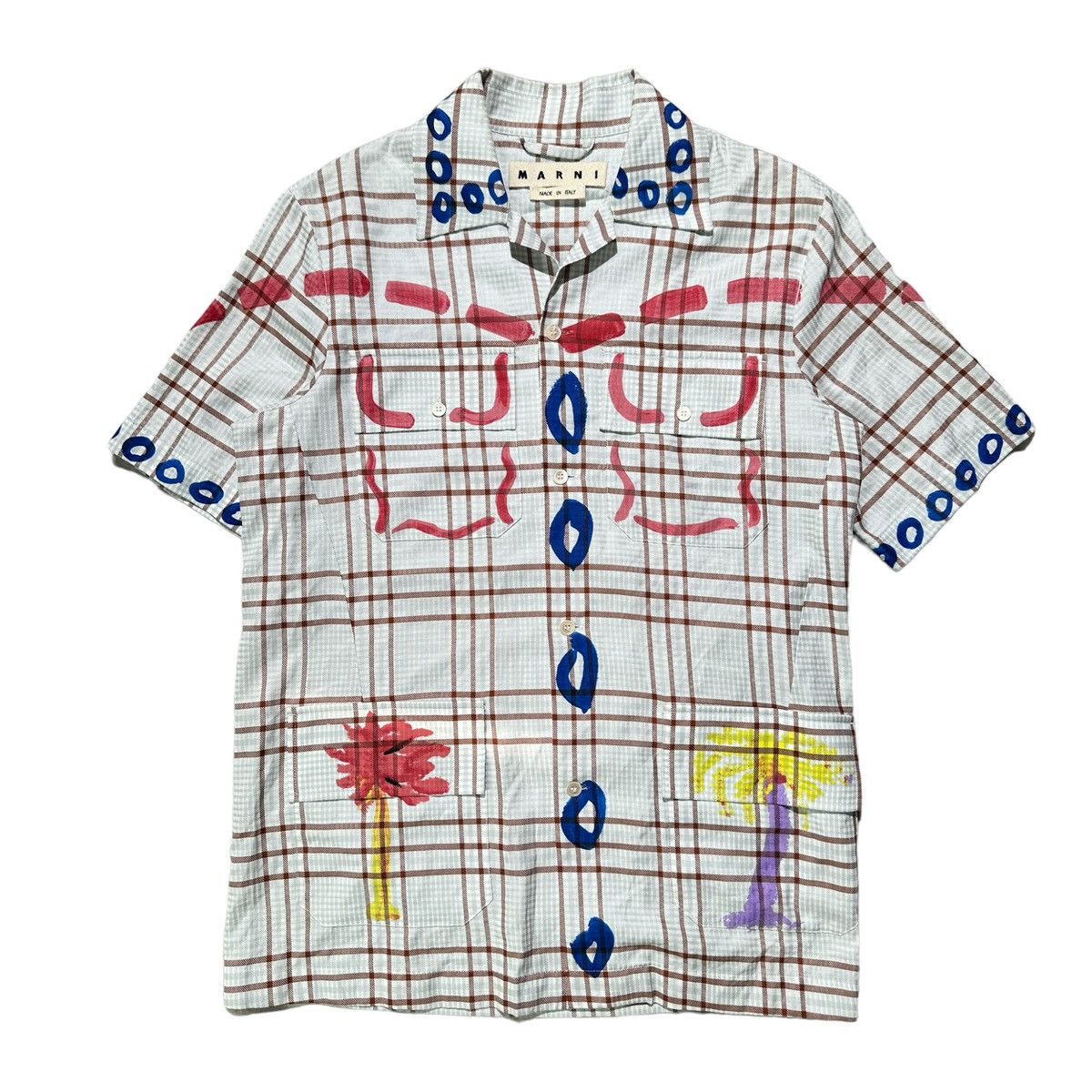 Marni SS20 painted watercolor boxy button down shirt Size US M / EU 48-50 / 2 - 1 Thumbnail