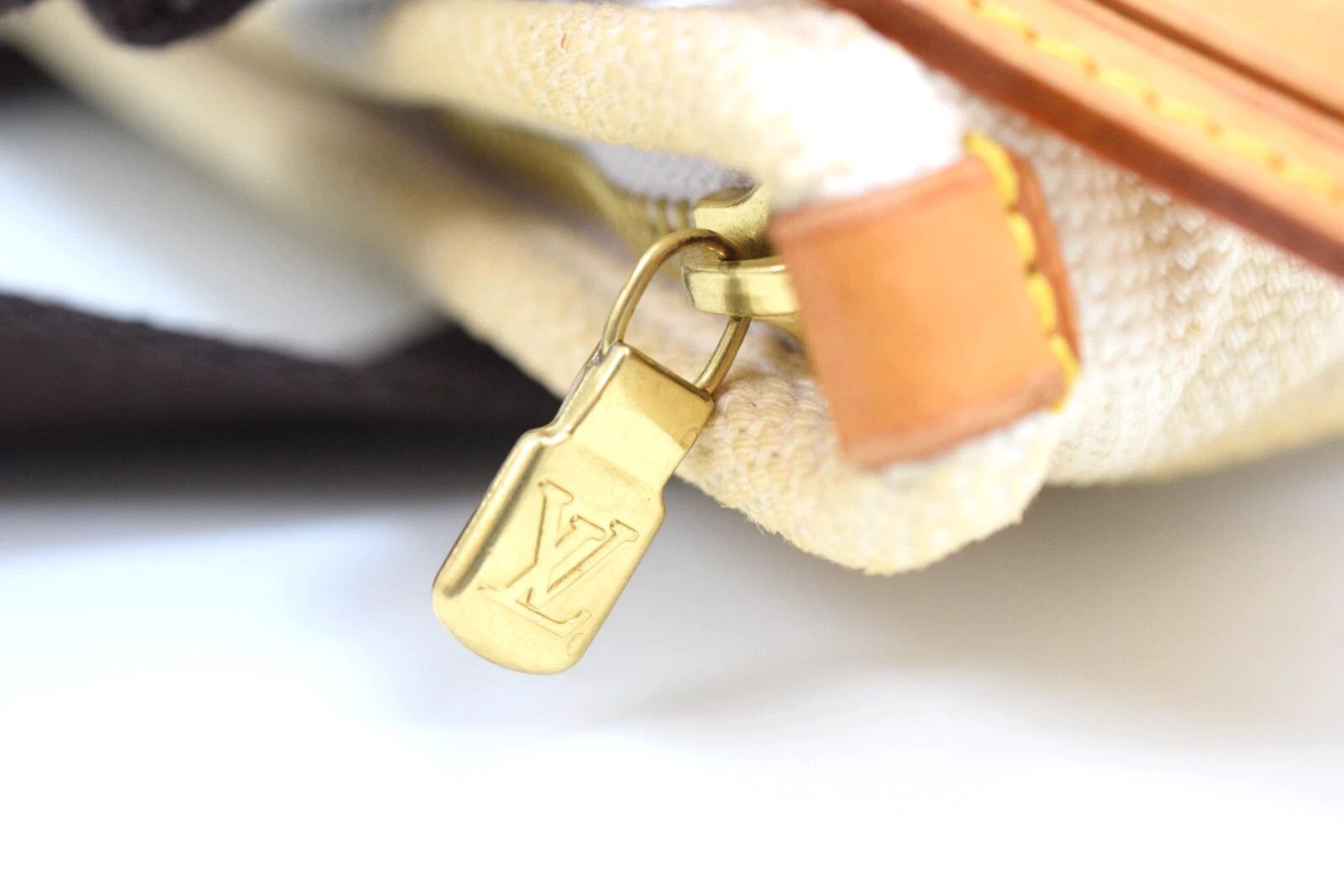 Louis Vuitton Louis Vuitton Antigua Cabas PM Hand Bag White Canvas M40039 Size ONE SIZE - 15 Thumbnail
