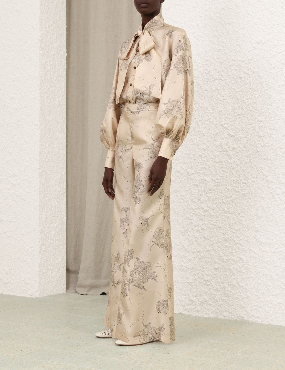 Zimmermann oc11z0825 Eden Flare Pant in Beige Size 34" / US 12 / IT 48 - 3 Thumbnail