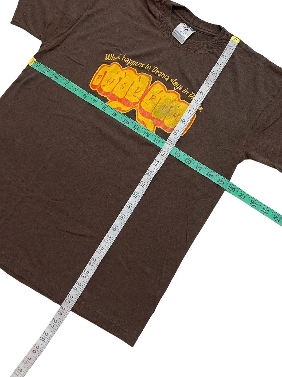 Vintage Phs Drama Hand Logo Graphic Y2k Tshirt Size US S / EU 44-46 / 1 - 6 Thumbnail